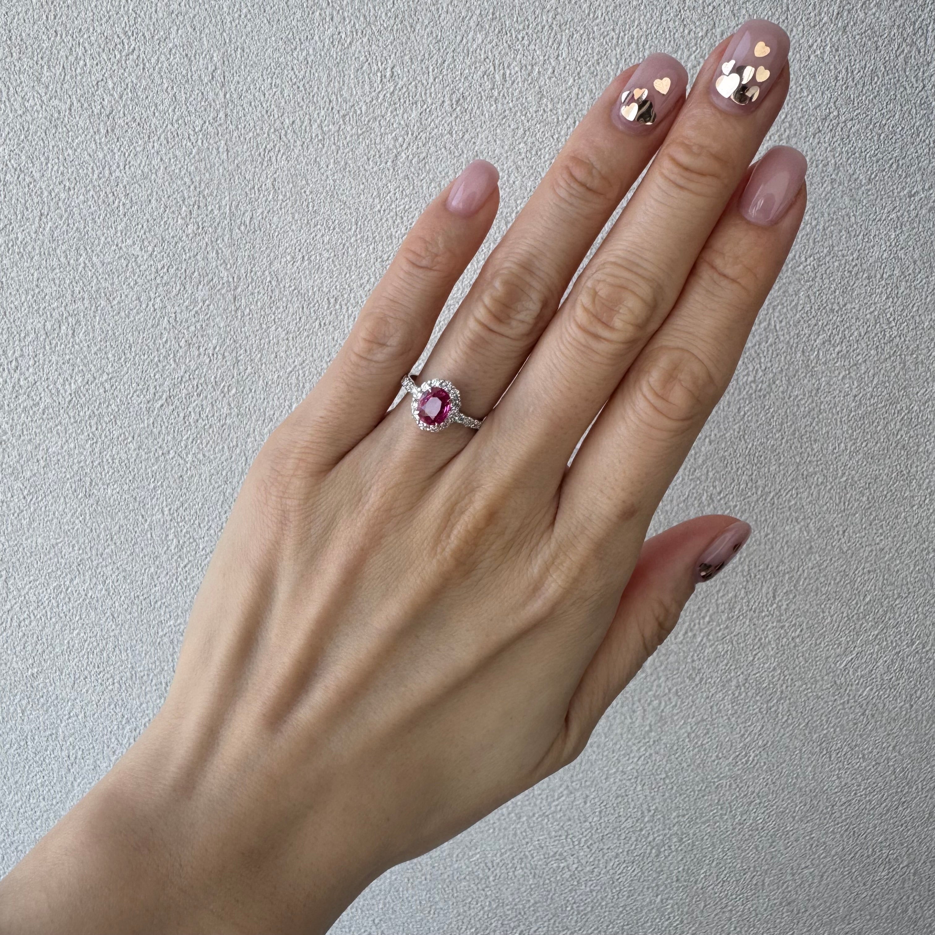 93［一点物］リング  ルビー 1ct OV PT