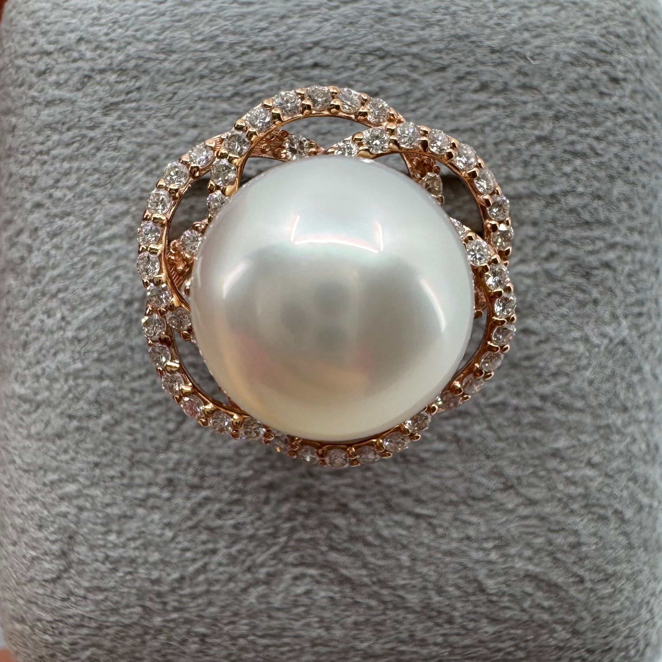 ［白椿］リング 南洋真珠11mm