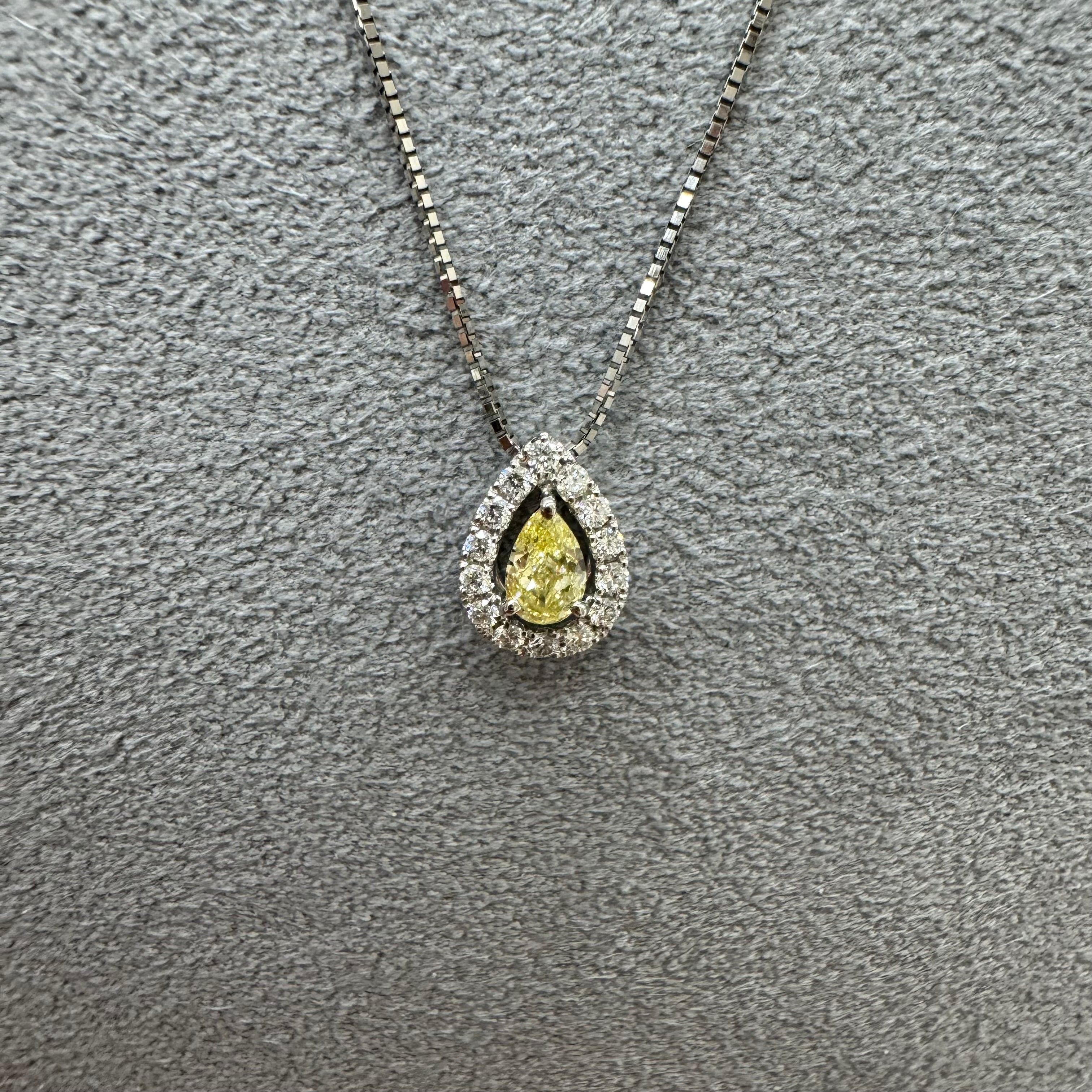 ［一点物］ネックレス ダイヤ FIY 0.3ct PS PT