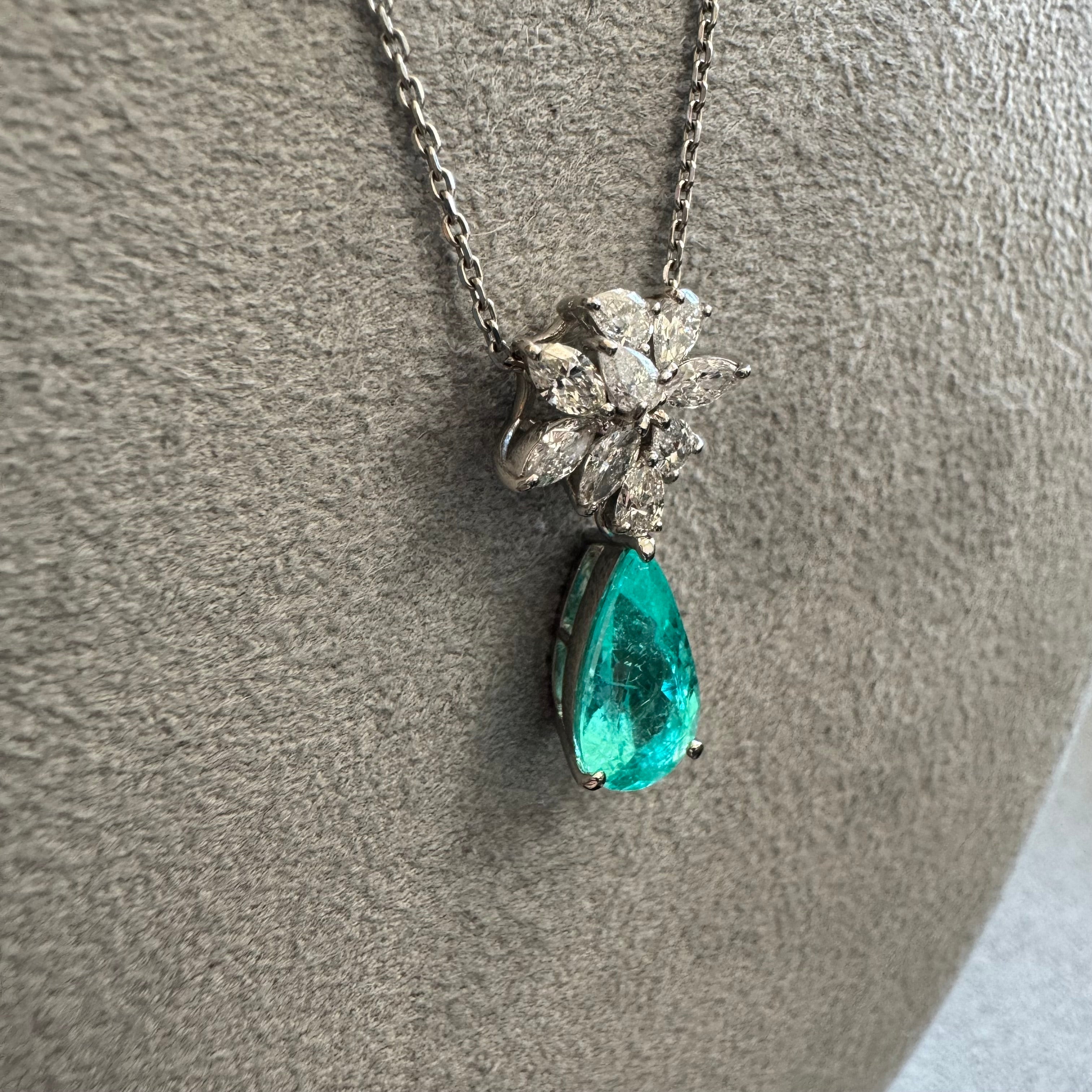 527-パライバトルマリン 2ct前後 PS PT ネックレス〜CGL｜AYAKO SAKURAI（櫻井 彩子（サクライ アヤコ））公式通販サイト