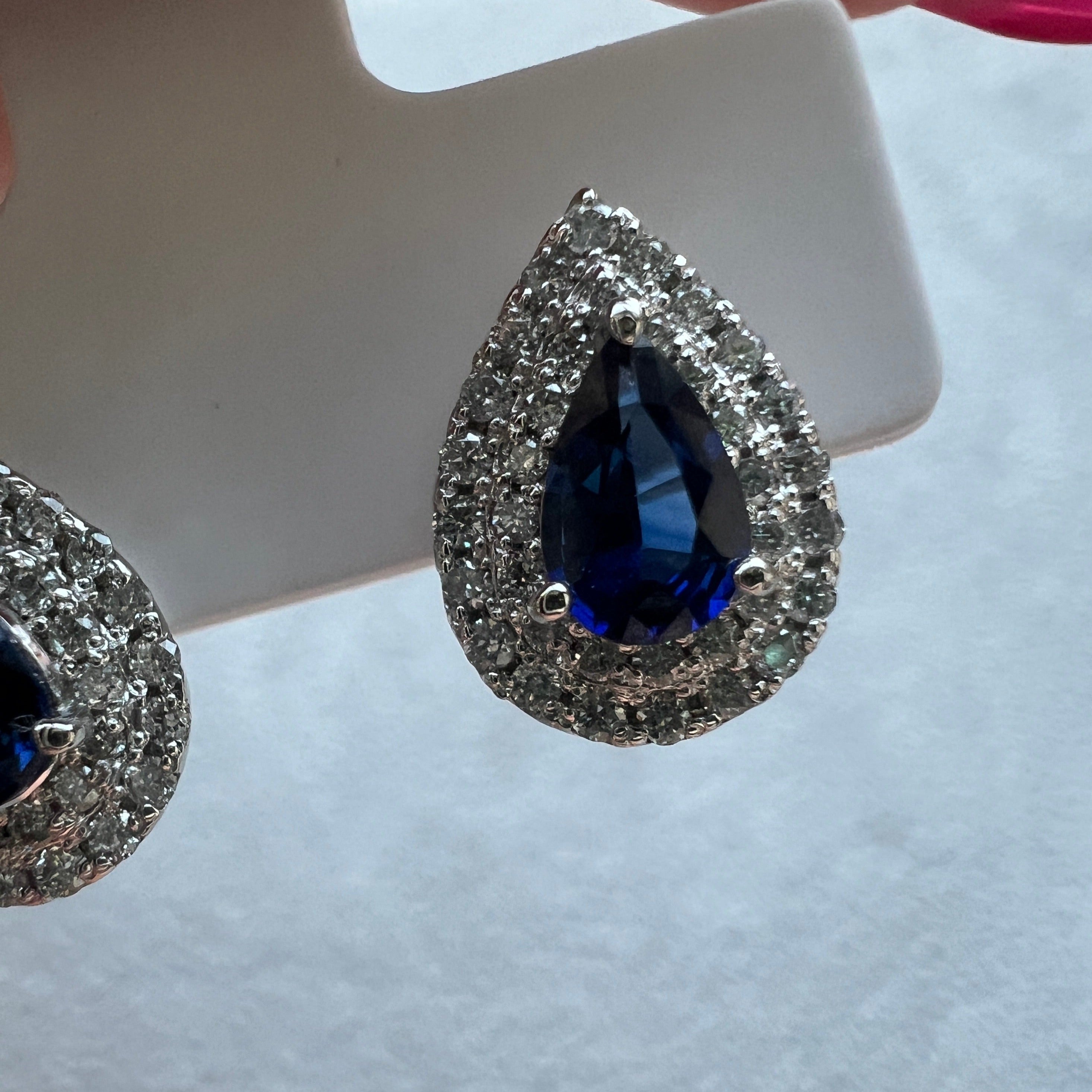 345-とても綺麗 ロイヤルブルーサファイア 0.4ct×2 PS PT ピアス〜ロイヤルブルー AIGS｜AYAKO SAKURAI（櫻井 彩子（サクライ アヤコ））公式通販サイト