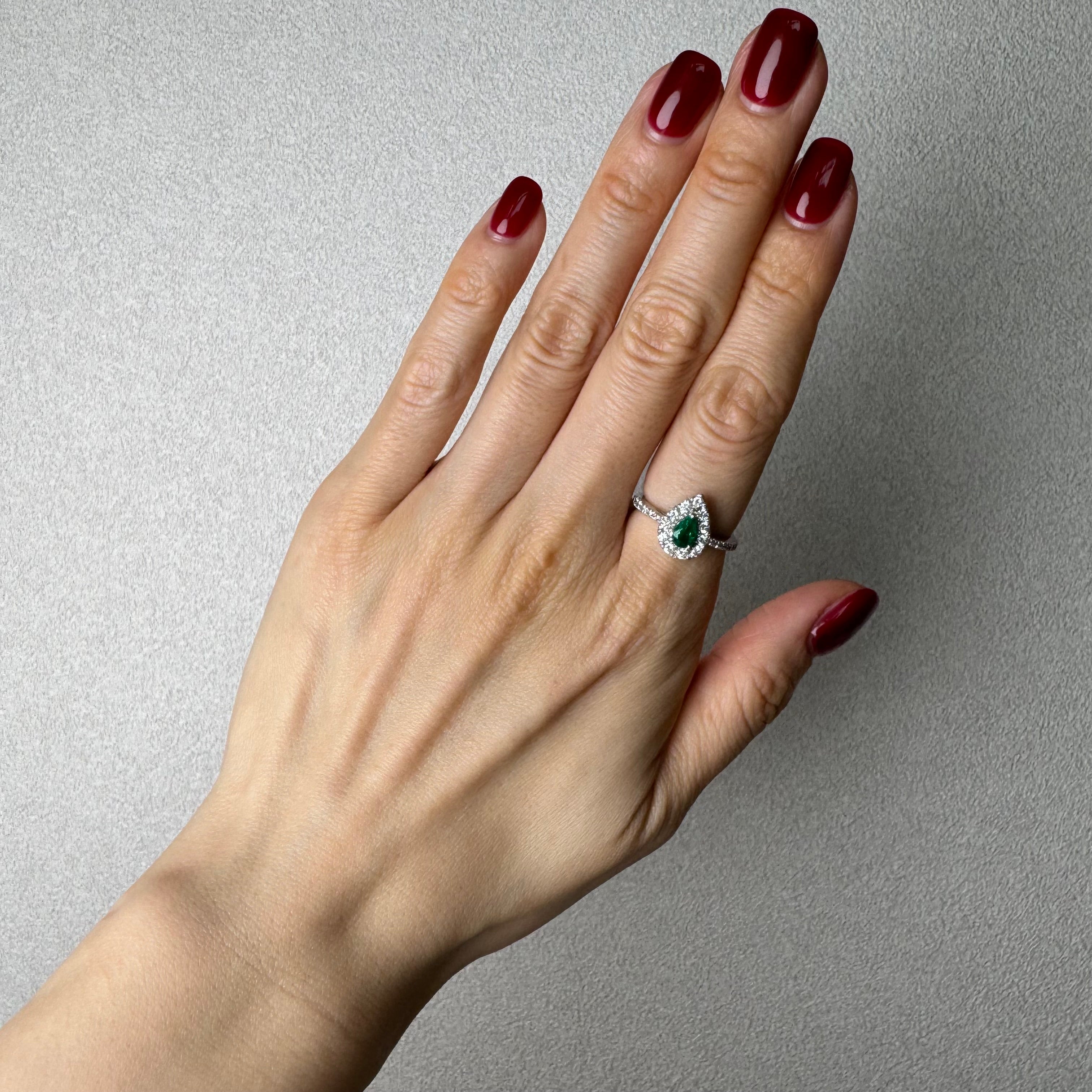 49［一点物］リング エメラルド 0.3ct前後 PS PT