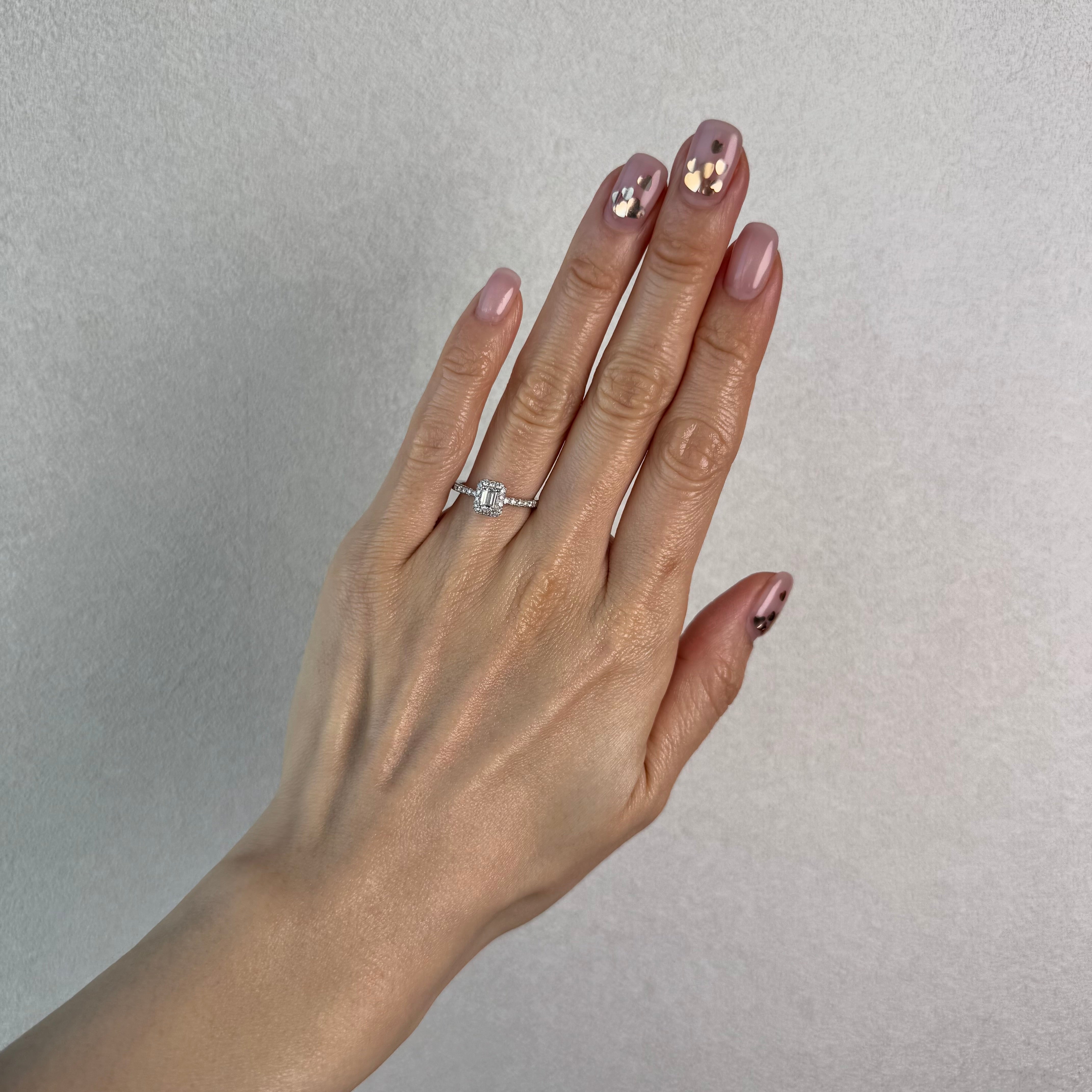 4［一点物/オルコスEM角］リング ダイヤ 0.3ct SQ PT K18YG