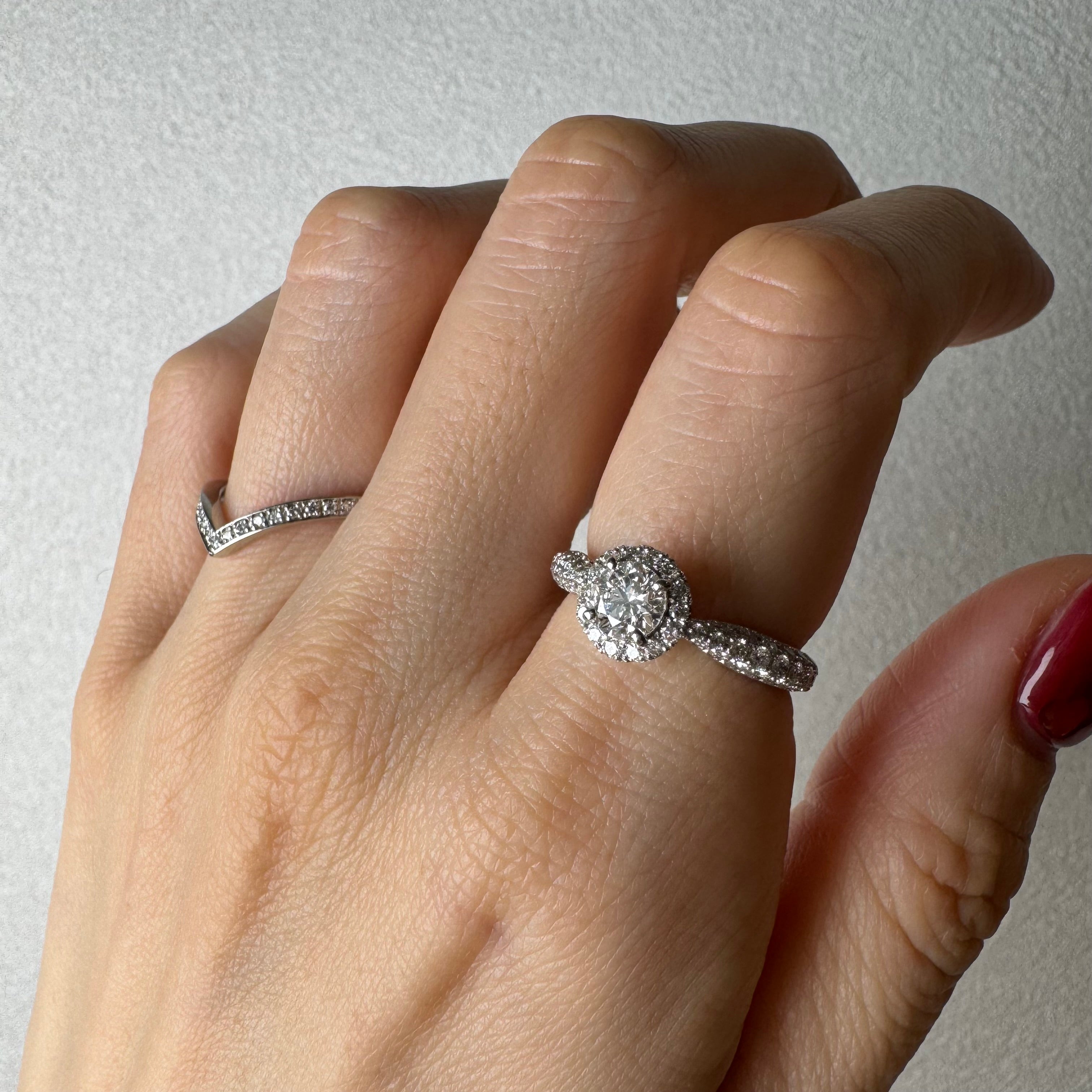 3［一点物/パリの小路］リング ダイヤ0.5ct前後 RO K18YG/PT