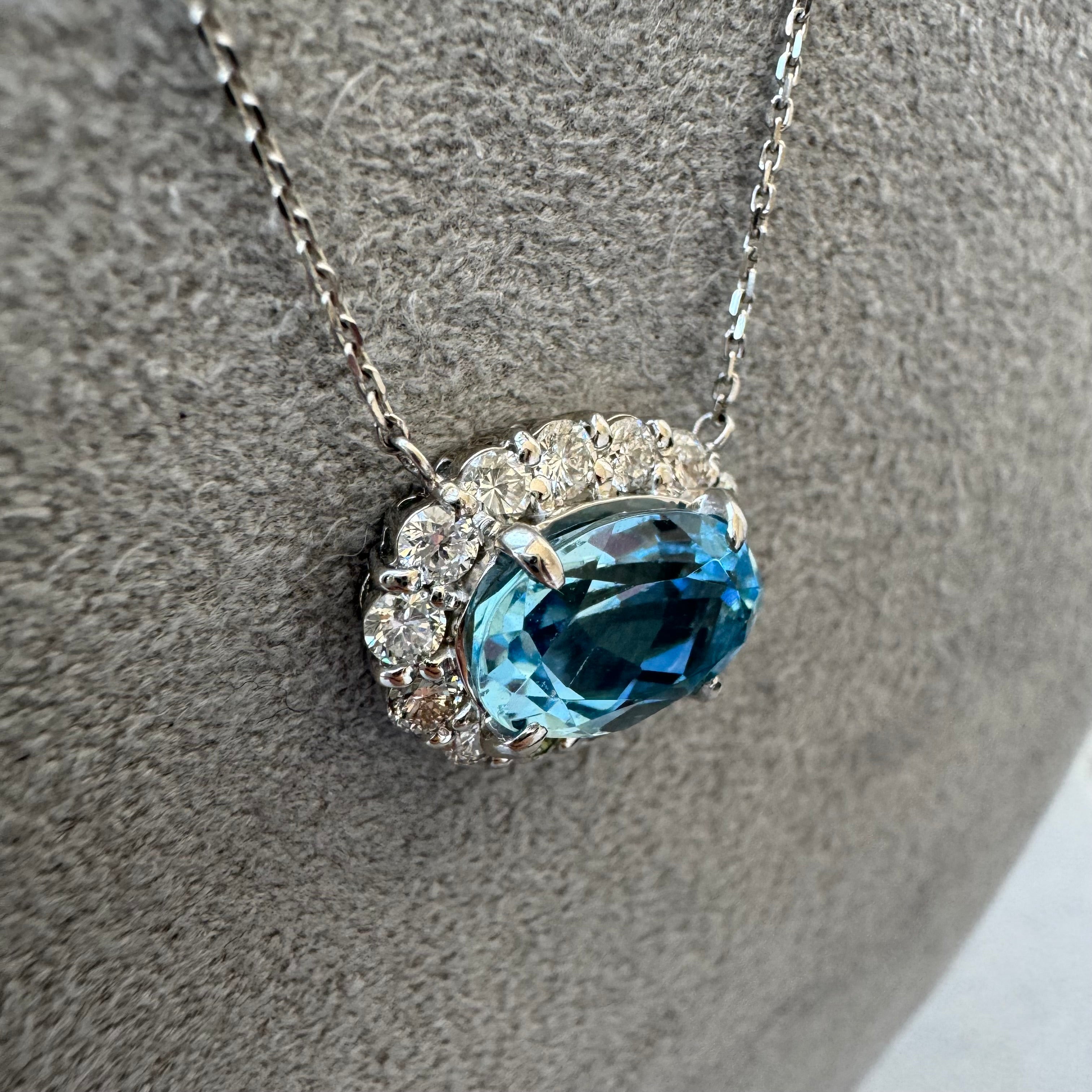 536-綺麗 アクアマリンネックレス中石AQ2.7ct前後 OV PT｜AYAKO SAKURAI（櫻井 彩子（サクライ アヤコ））公式通販サイト