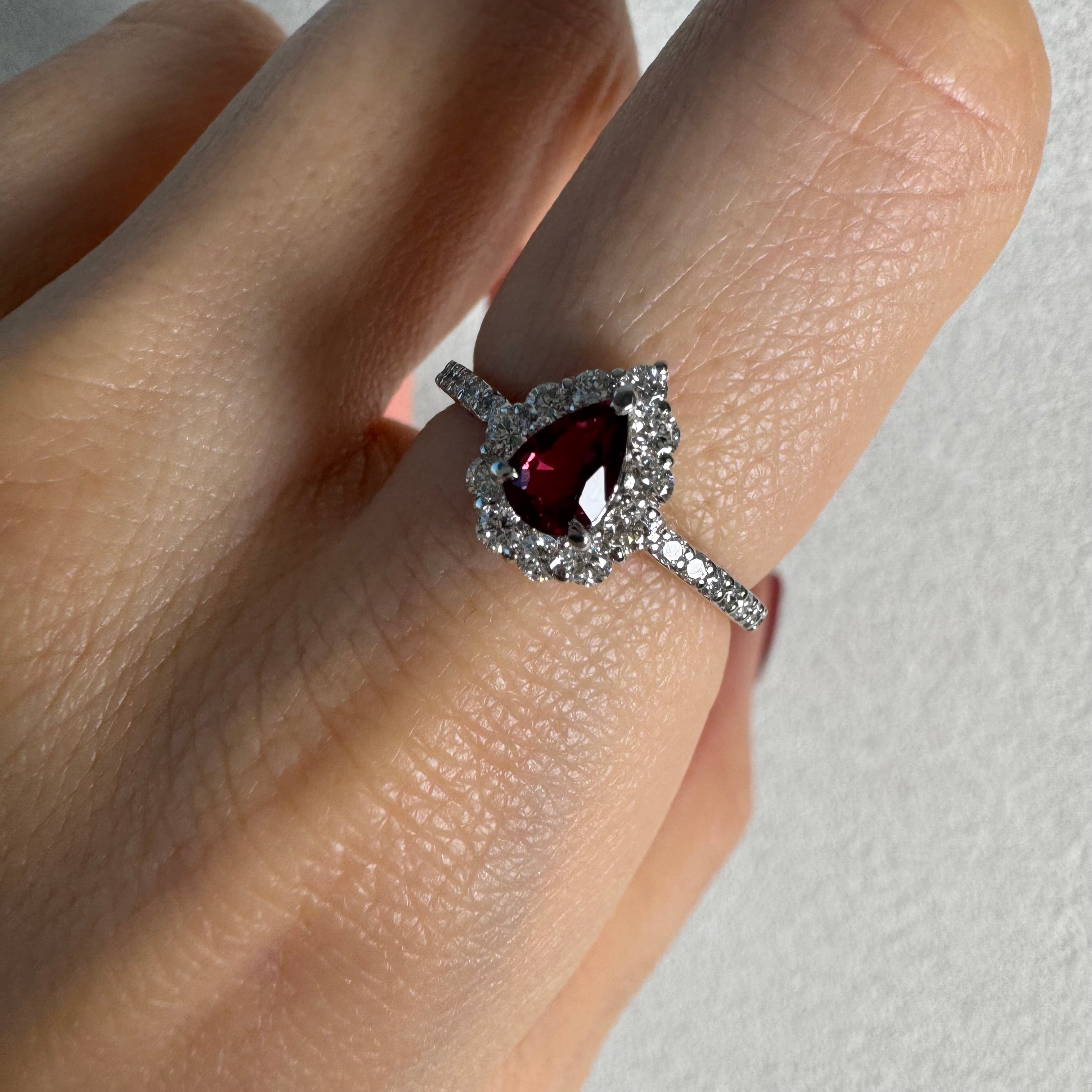 87［一点物］リング ノーヒートピジョンブラッド PS PT