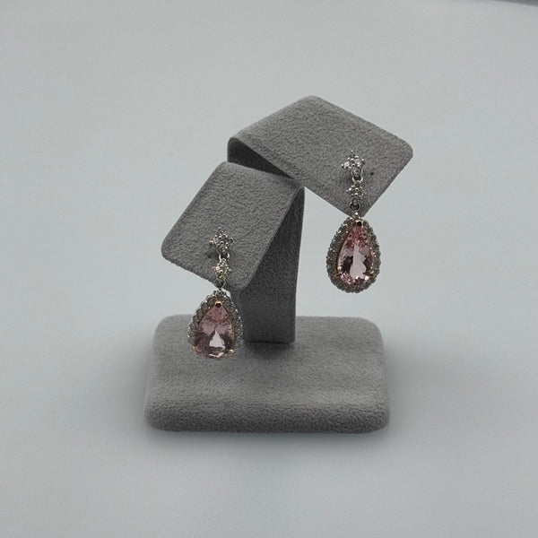 【価格交渉可】K18PGモルガナイト4.9ct ダイヤ0.9ct櫻井彩子 ピアス 価格交渉可】K18PGモルガナイト4.9ct ダイヤ0.9ct櫻井彩子 ピアス 価格