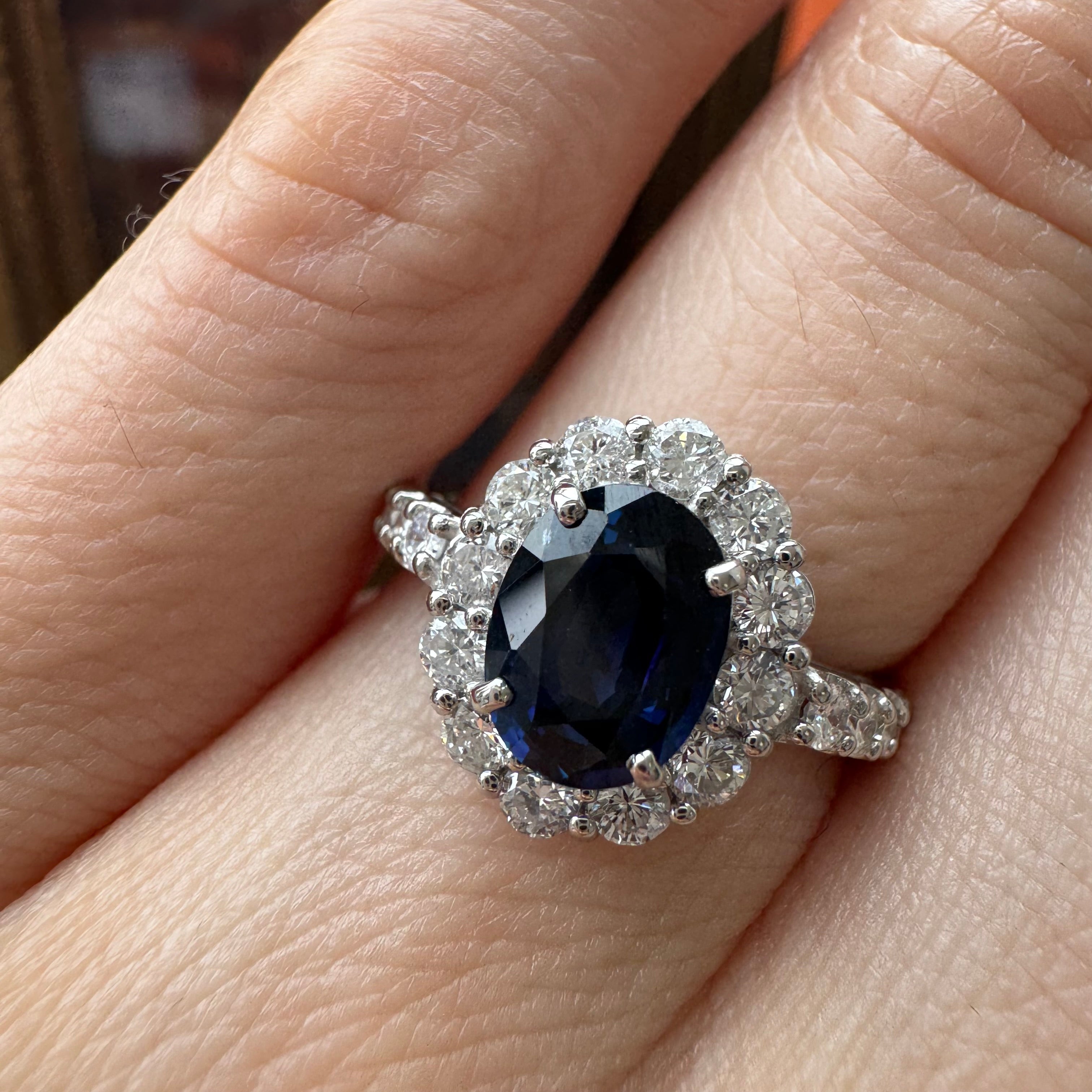 113-綺麗サファイアキャサリン妃巻きリング 中石BS1.5ct前後 OV PT〜｜AYAKO SAKURAI（櫻井 彩子（サクライ アヤコ））公式通販サイト