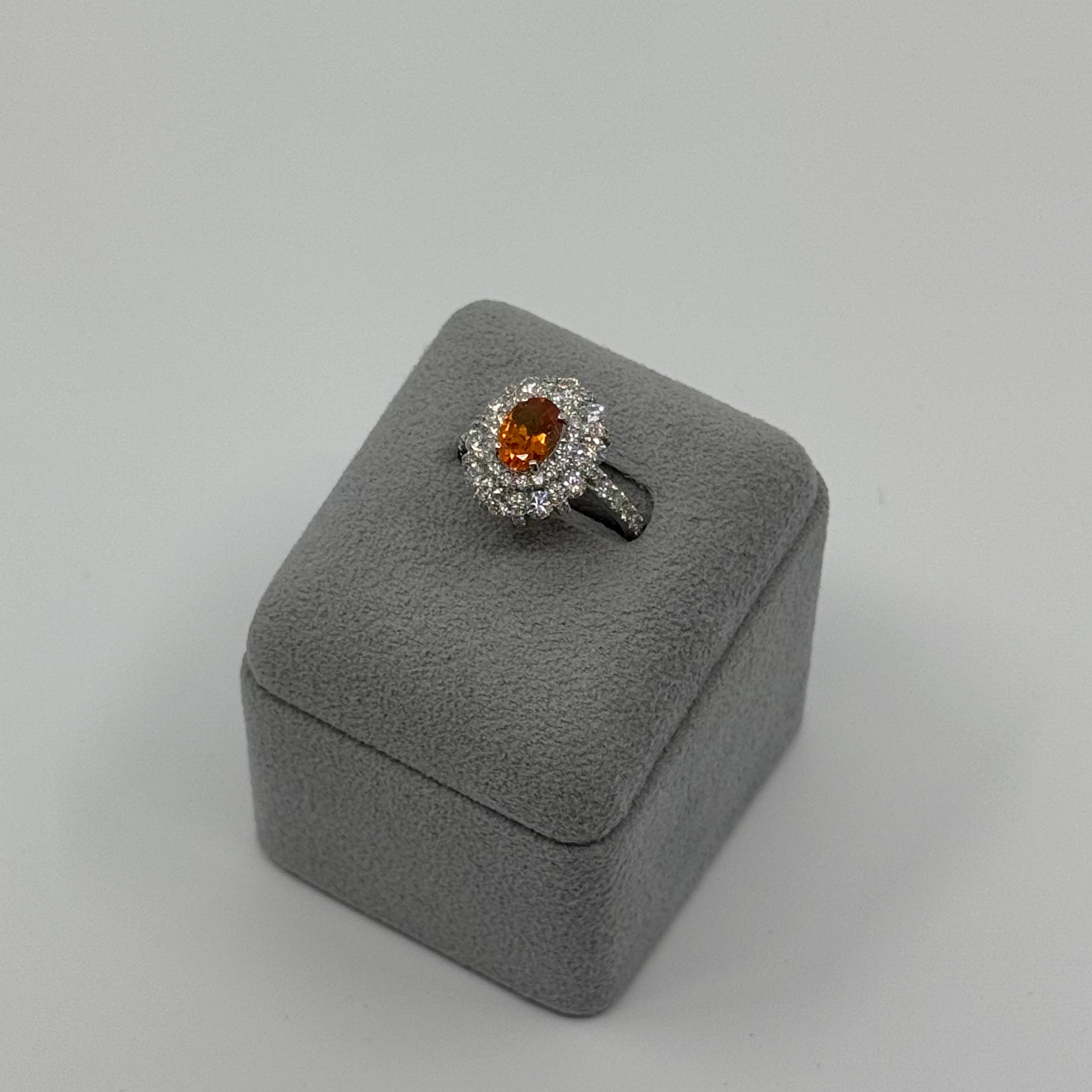 ［ベルガモットレース］リング スペサルティンガーネット