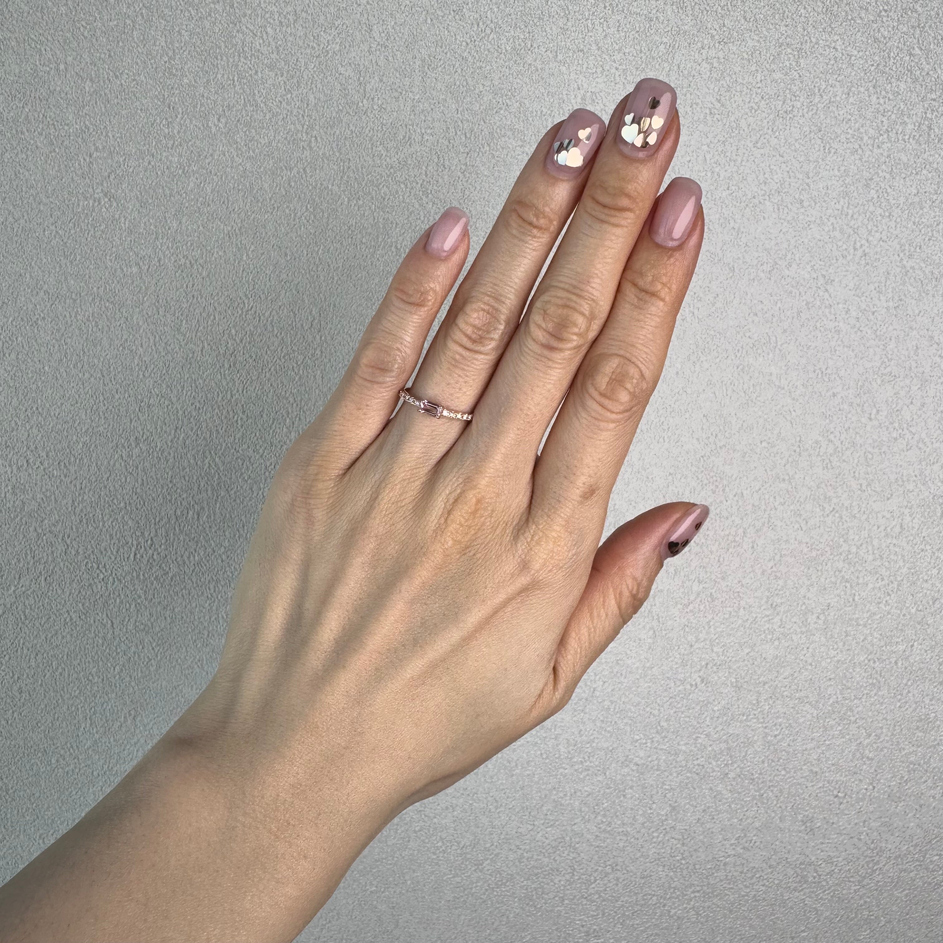 139［一点物/ルリエ］リング パパラチアサファイア 0.3ct SQ K18PG