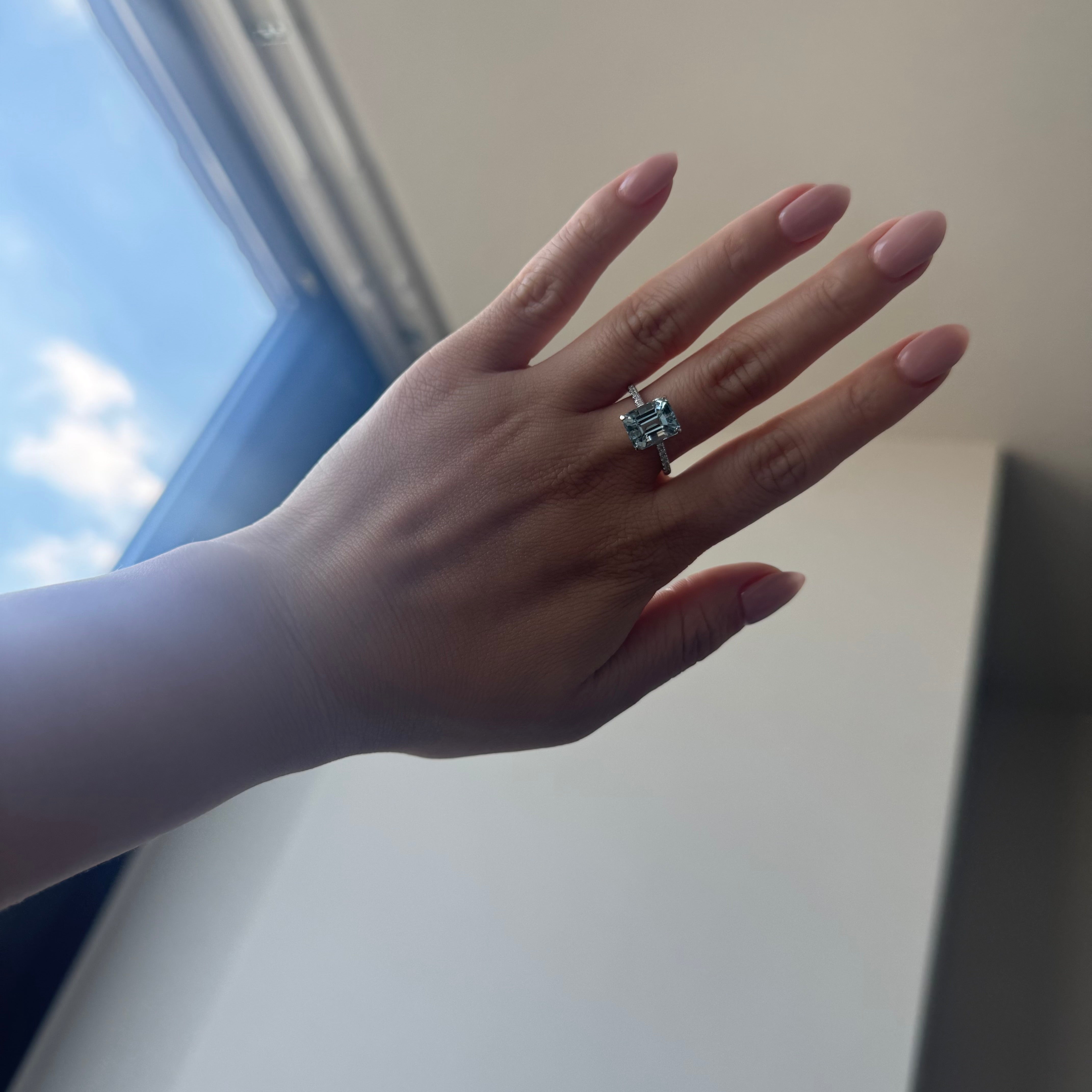 ［フロリナ］リング モルガナイト/アクア/ペリドット 2ct前後 SQ