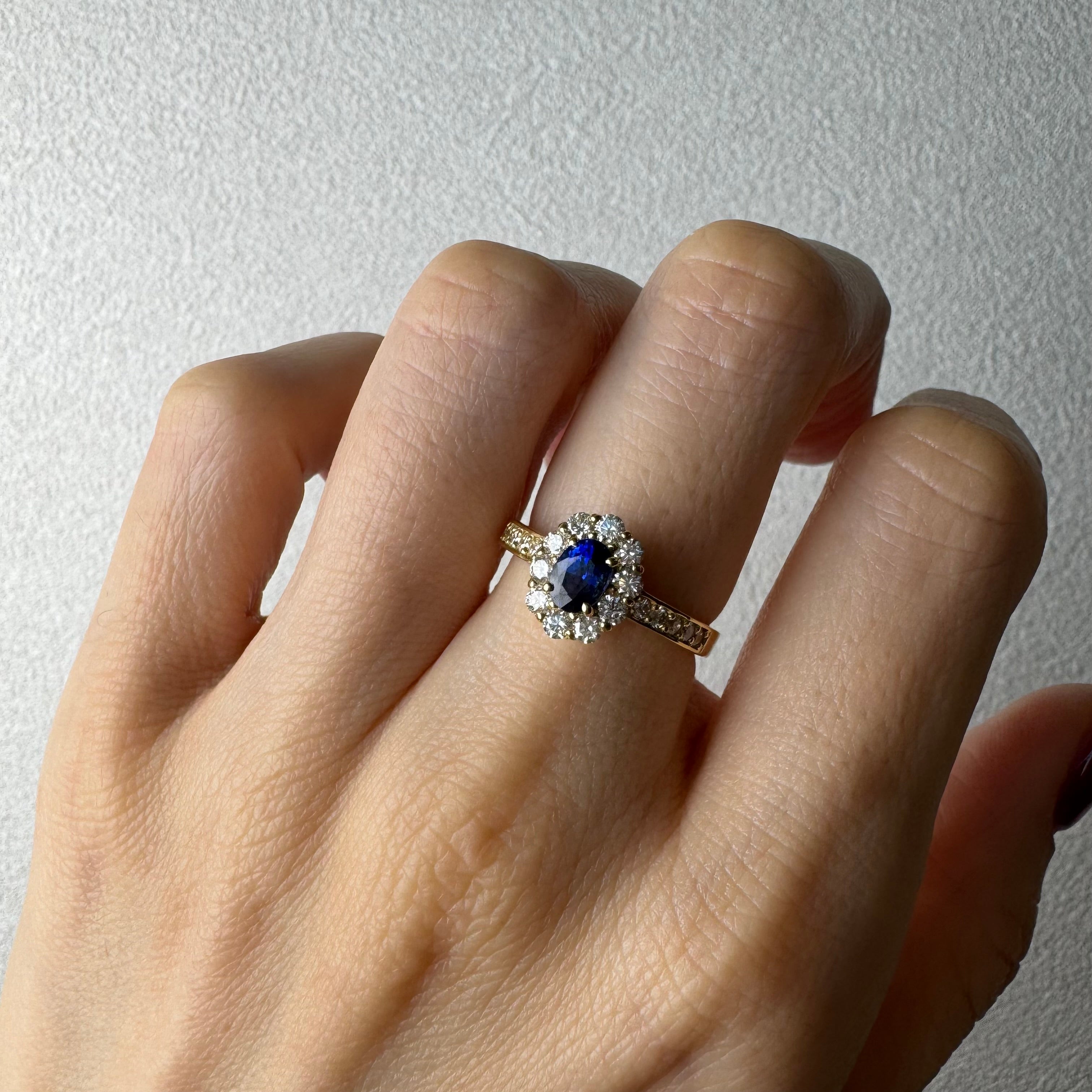 107［一点物］リング ロイヤルブルーサファイア 0.6ct前後 OV K18YG