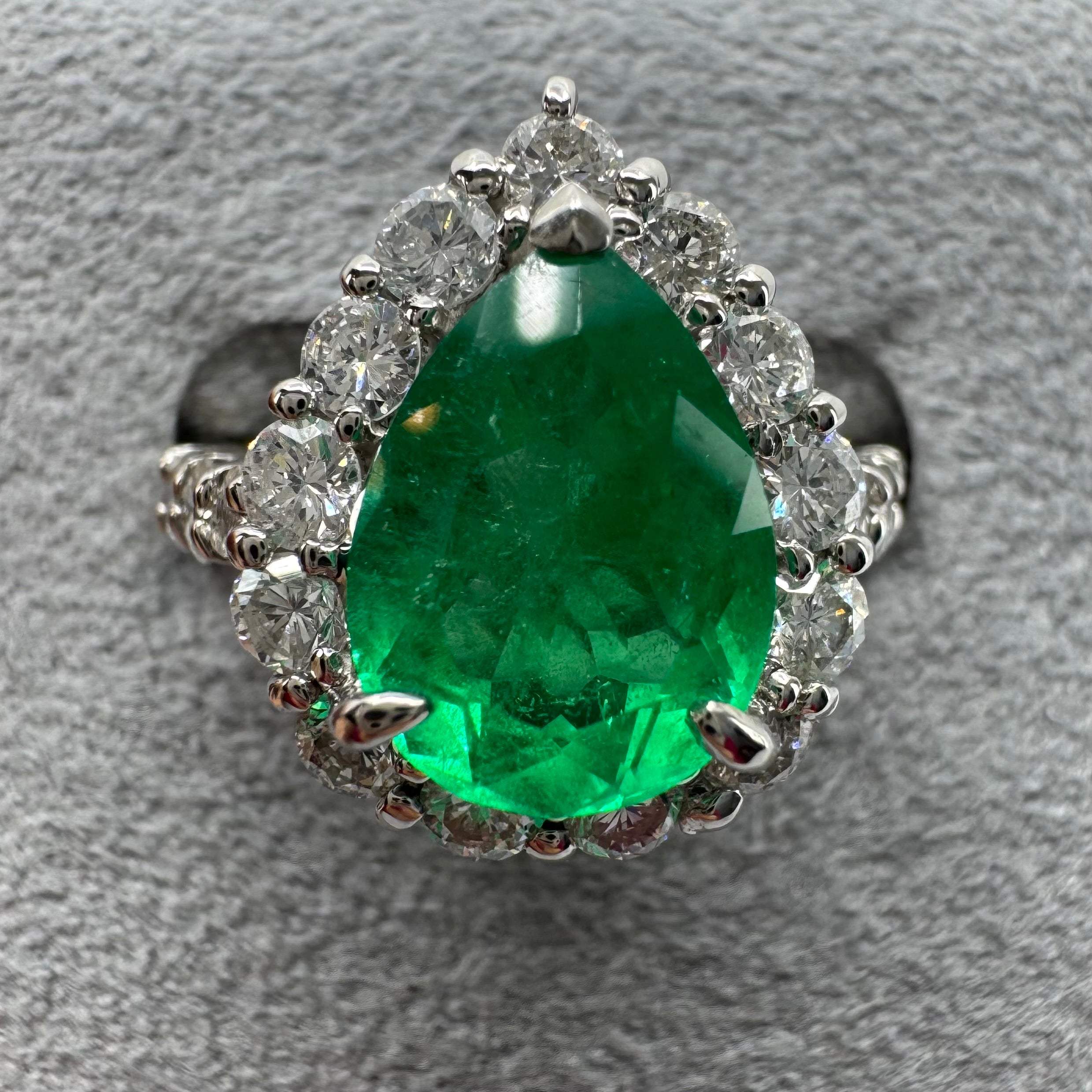 73［一点物］リング エメラルド 2.3ct PS PT