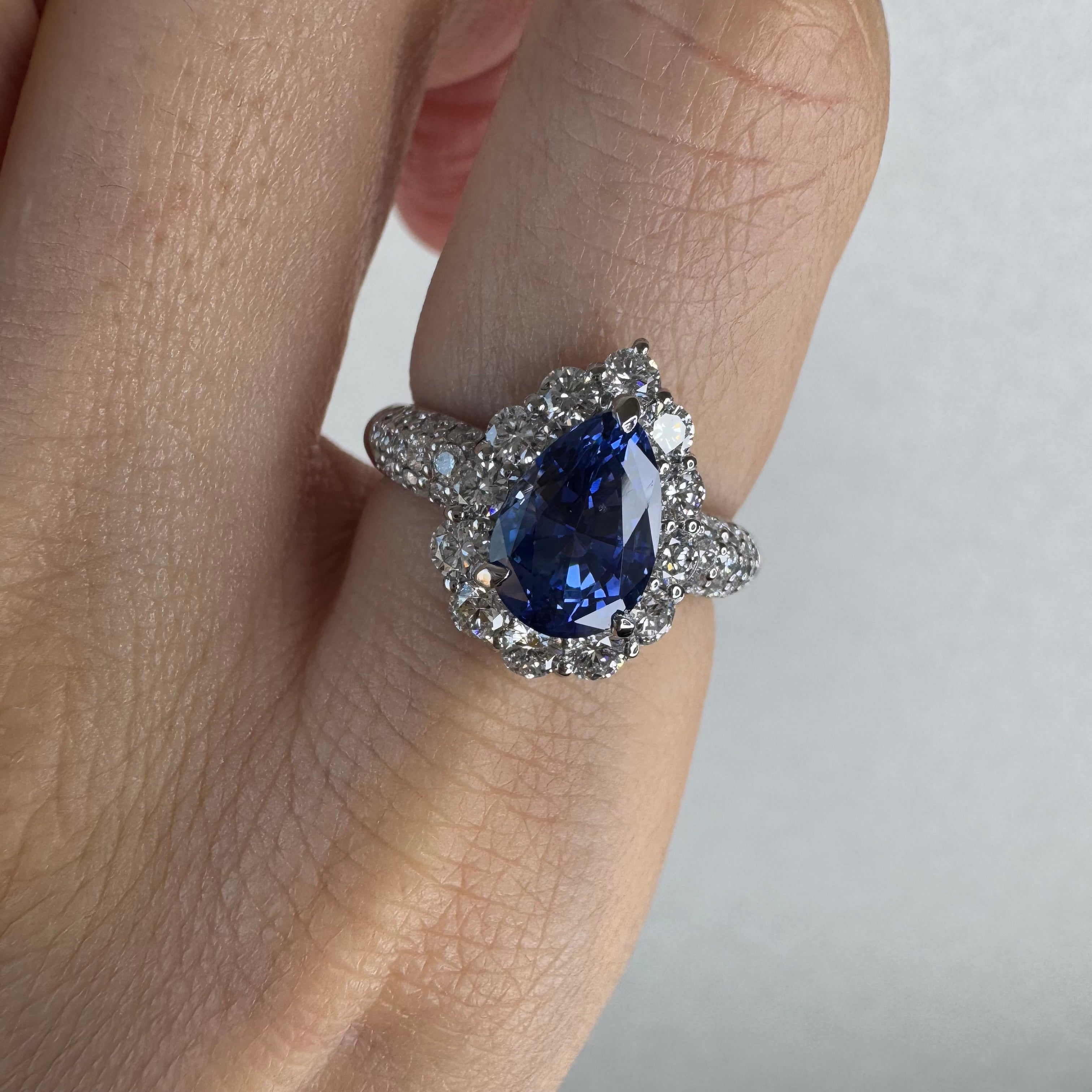 123［一点物］リング ブルーサファイア 2.2ct PS PT