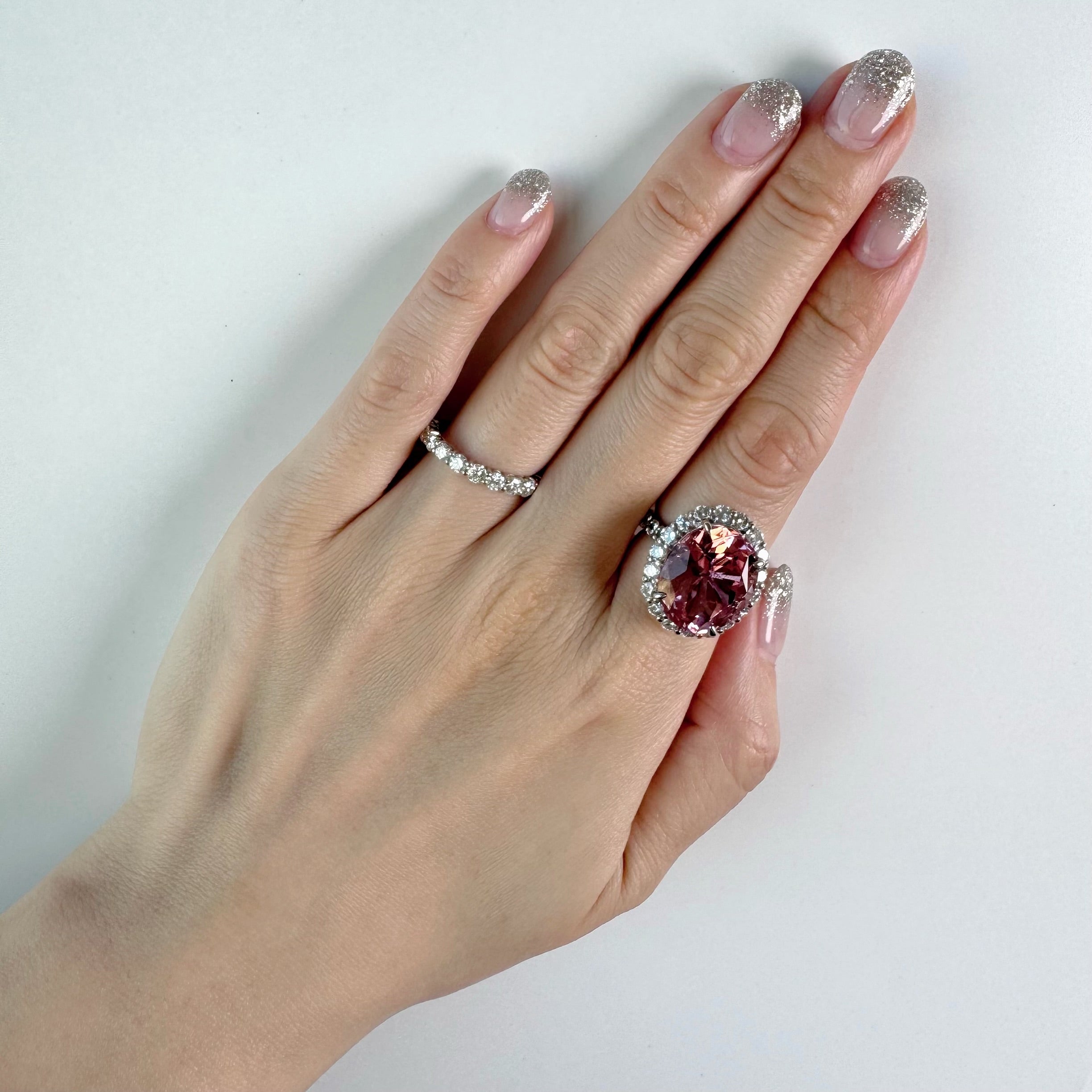 ［一点物］リング ピンクトルマリン 13ct OV PT