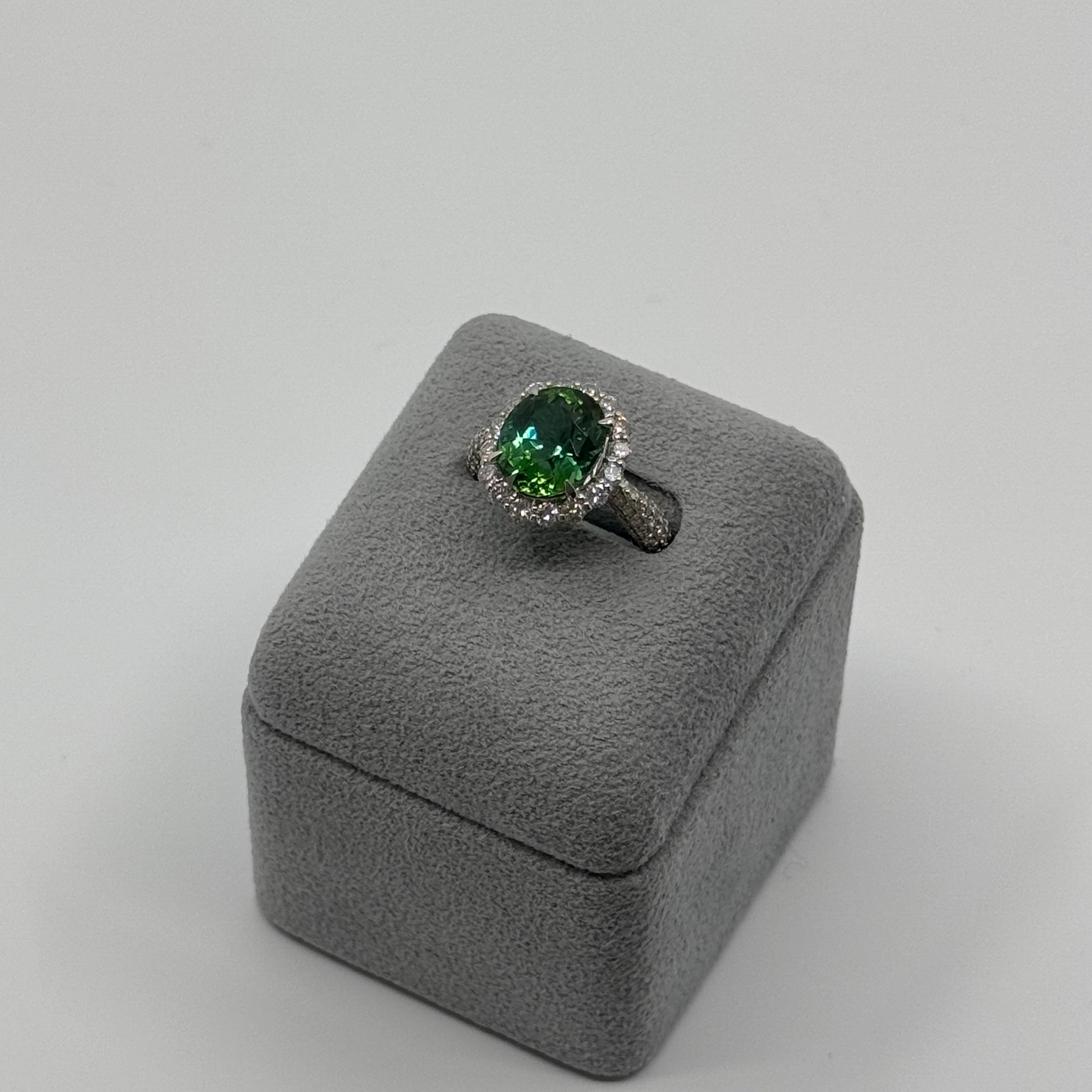 78［一点物］リング トルマリン 中石4.5ct前後 OV PT