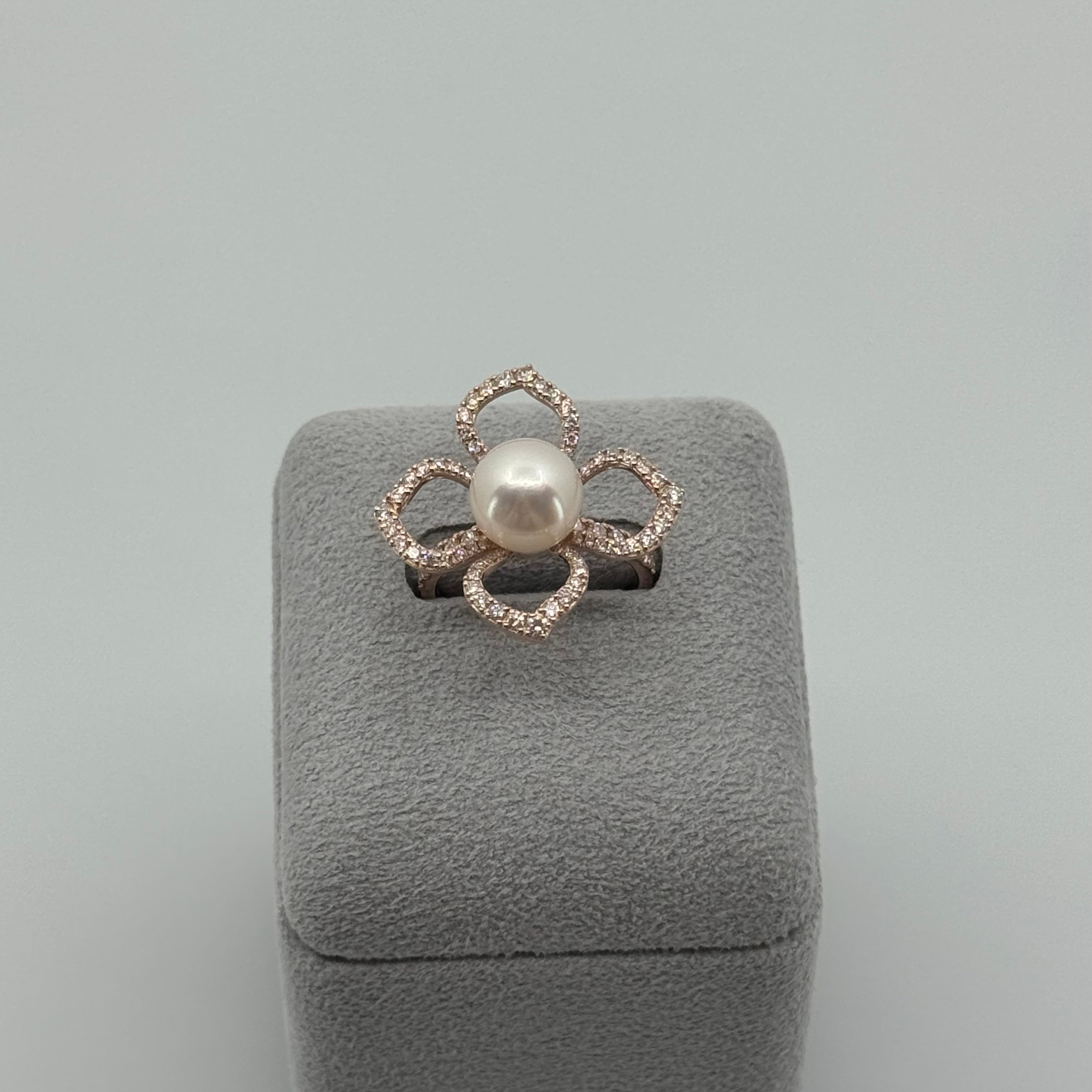 ［ハナミズキ］リング あこや真珠9mm