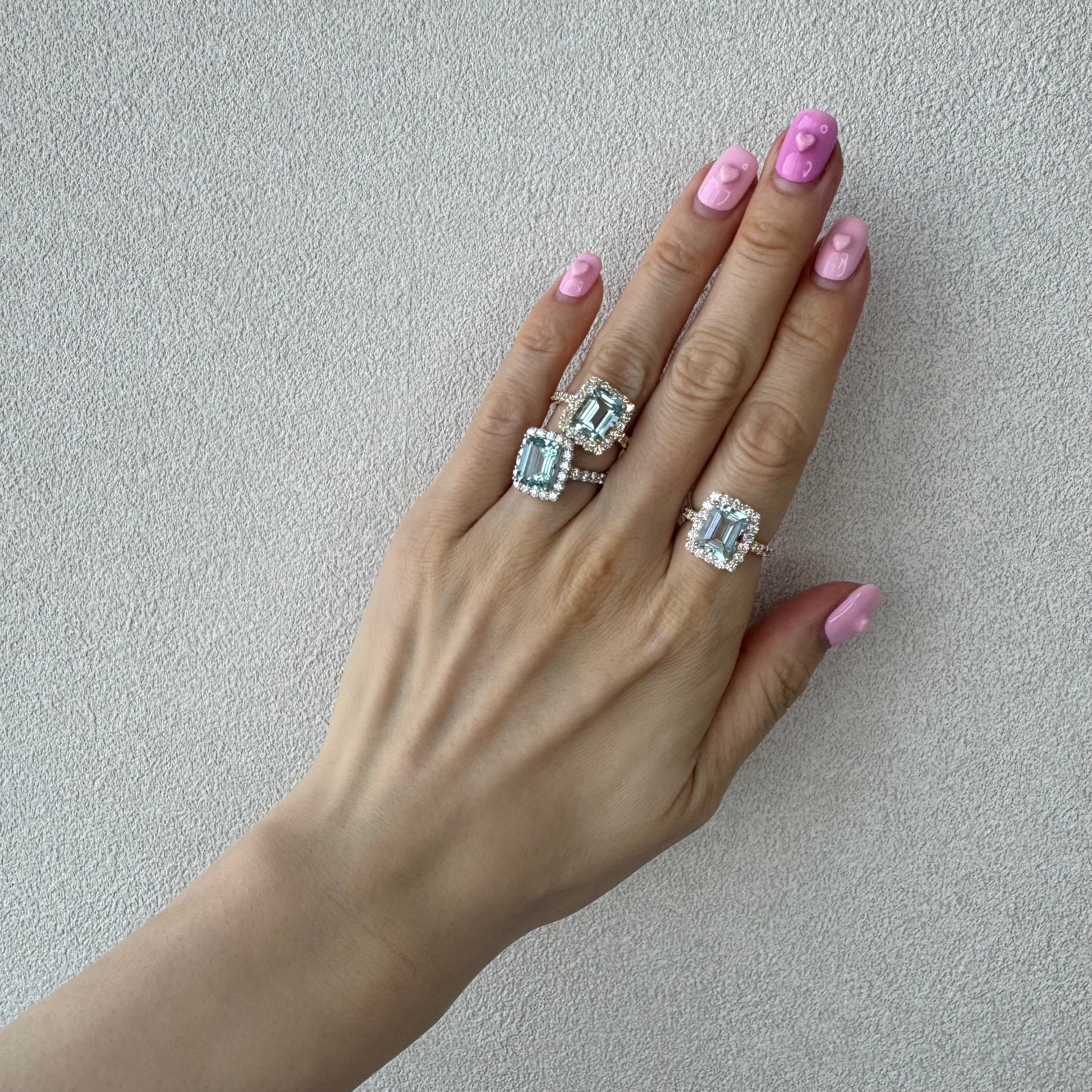 ［湖のドレス］リング アクアマリン