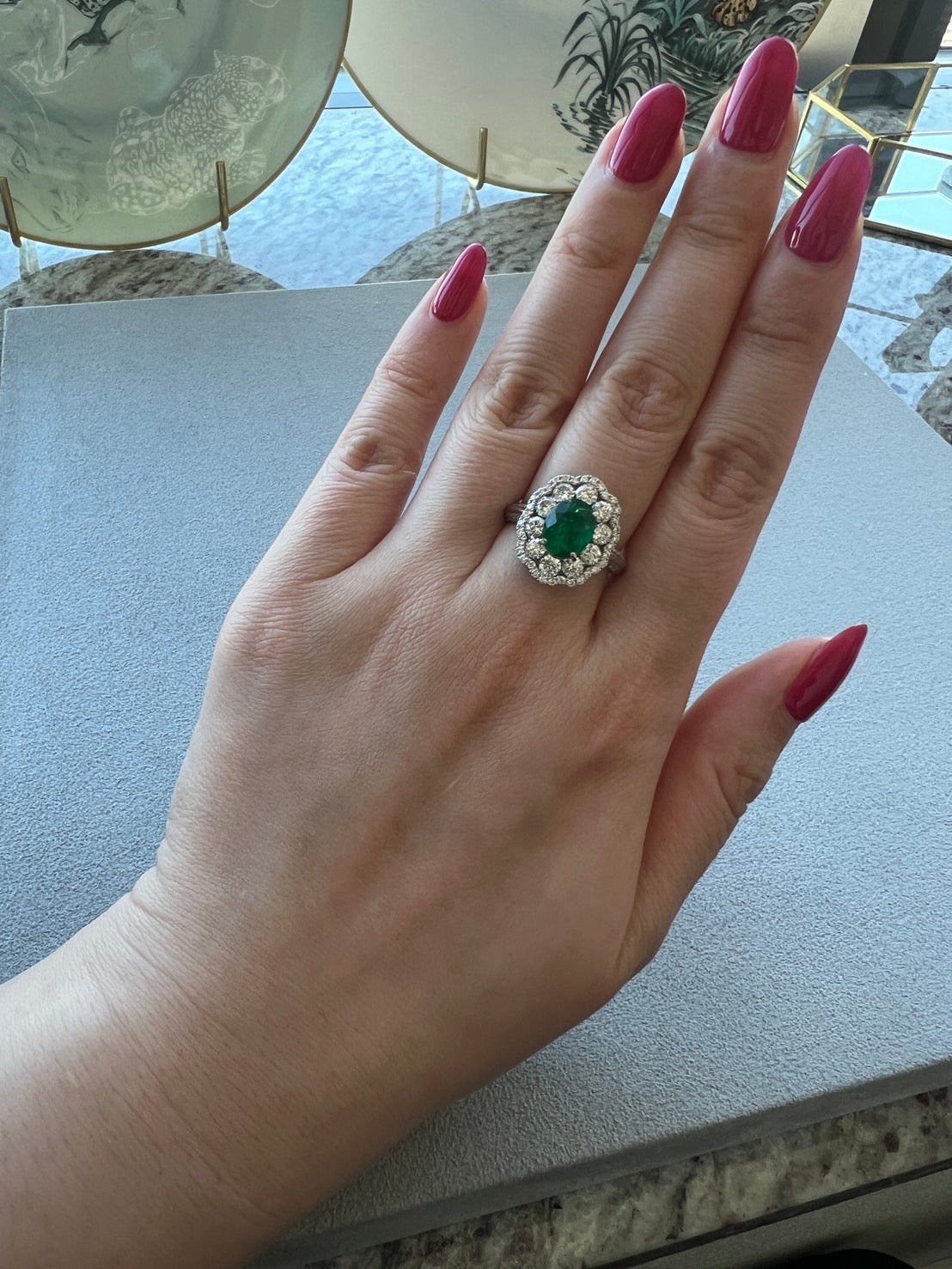 70-特品 色濃い ラナンキュラス エメラルドリング EM2ct前後 OV PT〜 MUZO GREEN GRS｜AYAKO SAKURAI（櫻井 彩子（サクライ アヤコ））公式通販サイト