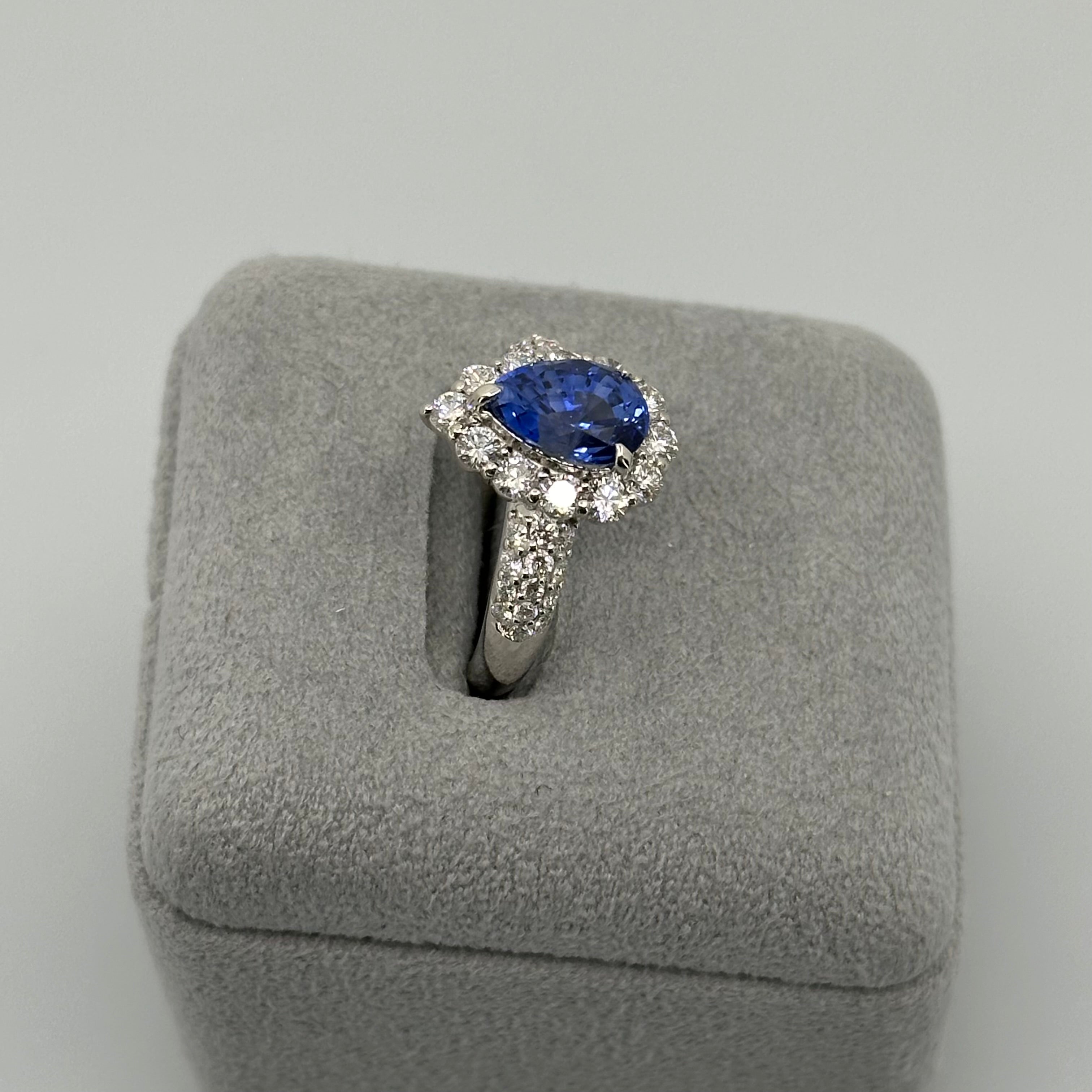 123［一点物］リング ブルーサファイア 2.2ct PS PT