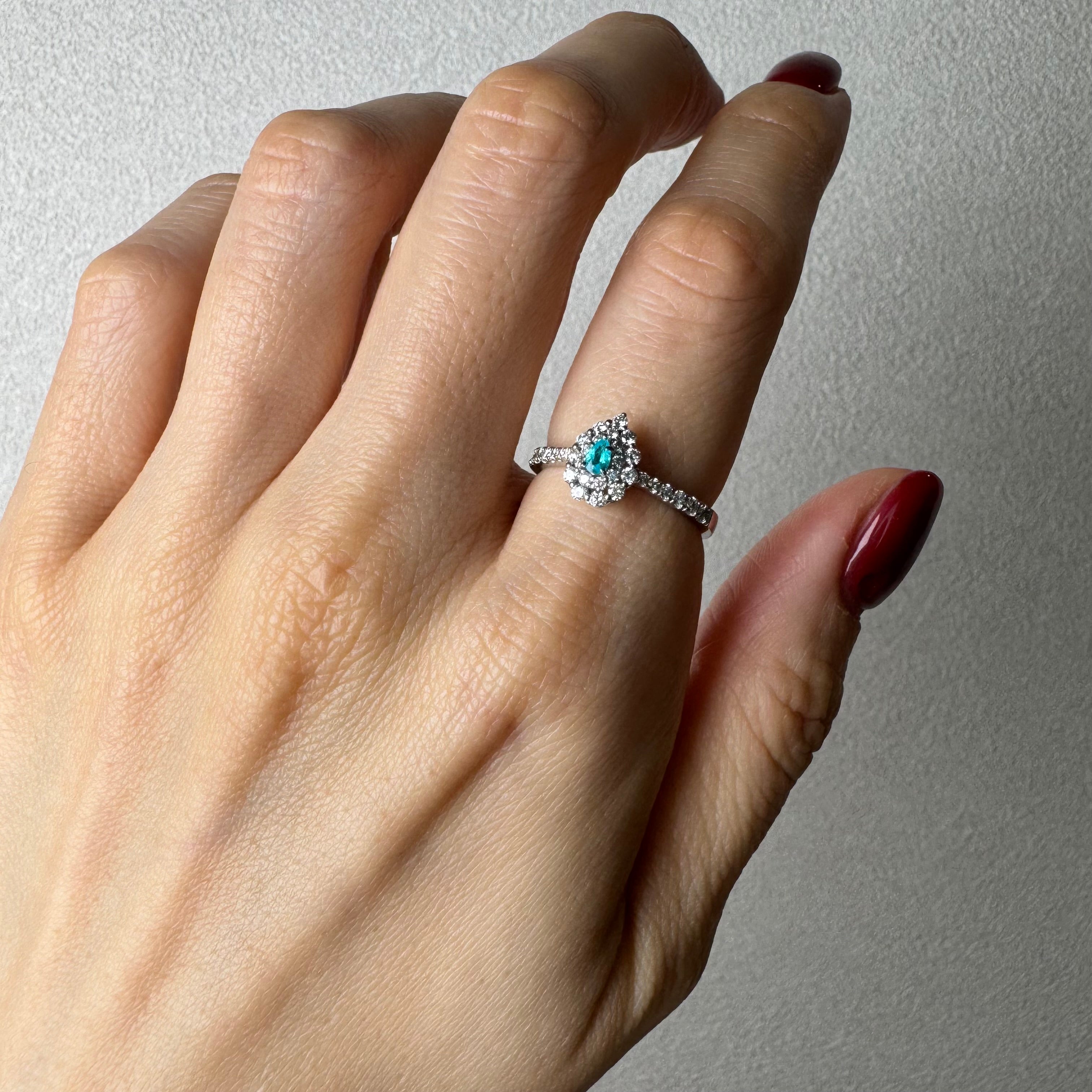 185［一点物］リング パライバトルマリン0.06ct PS