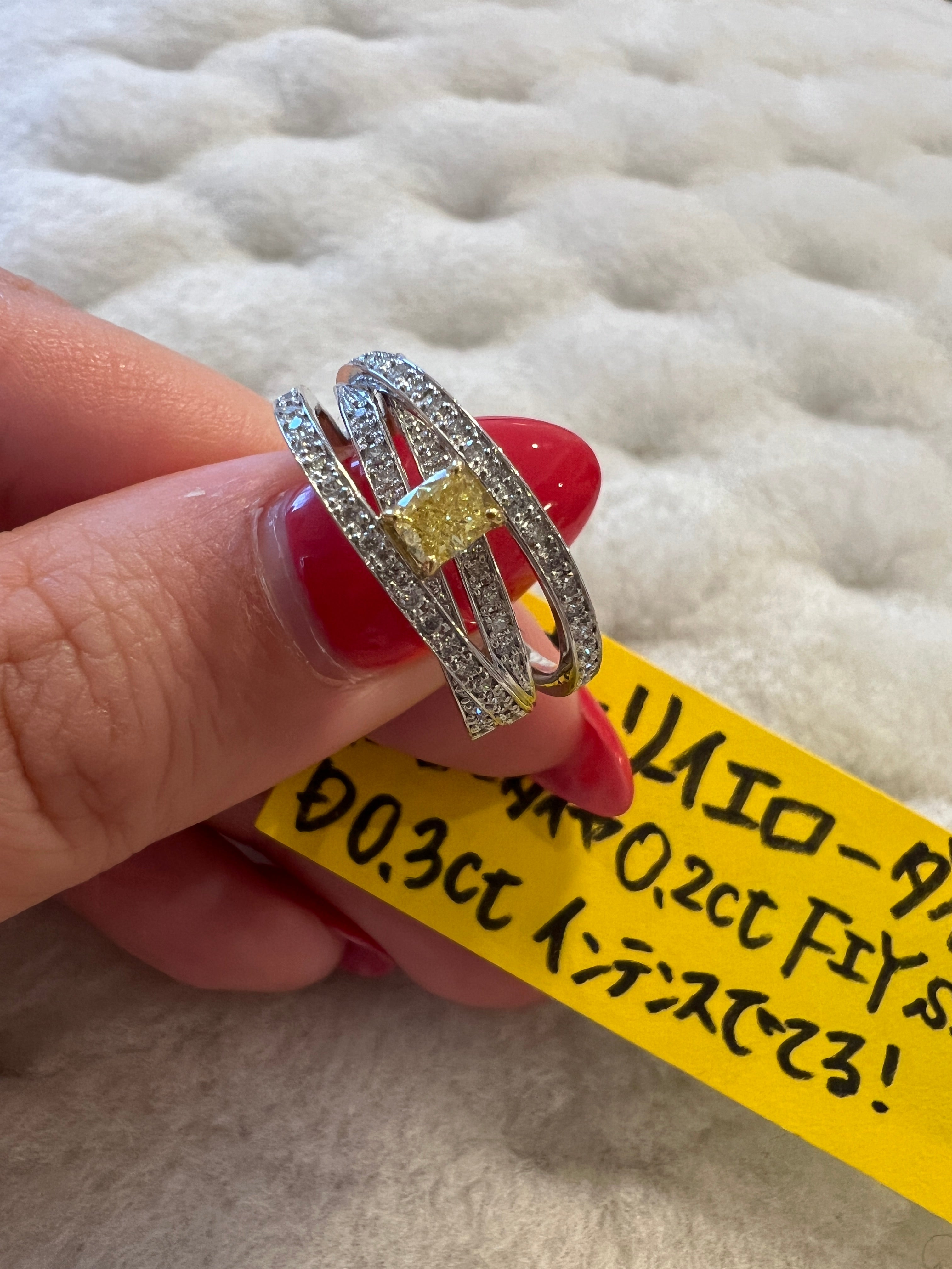 32-オレリーイエローダイヤ SQ PT リング〜intense yellow SI｜AYAKO SAKURAI（櫻井 彩子（サクライ アヤコ））公式通販サイト