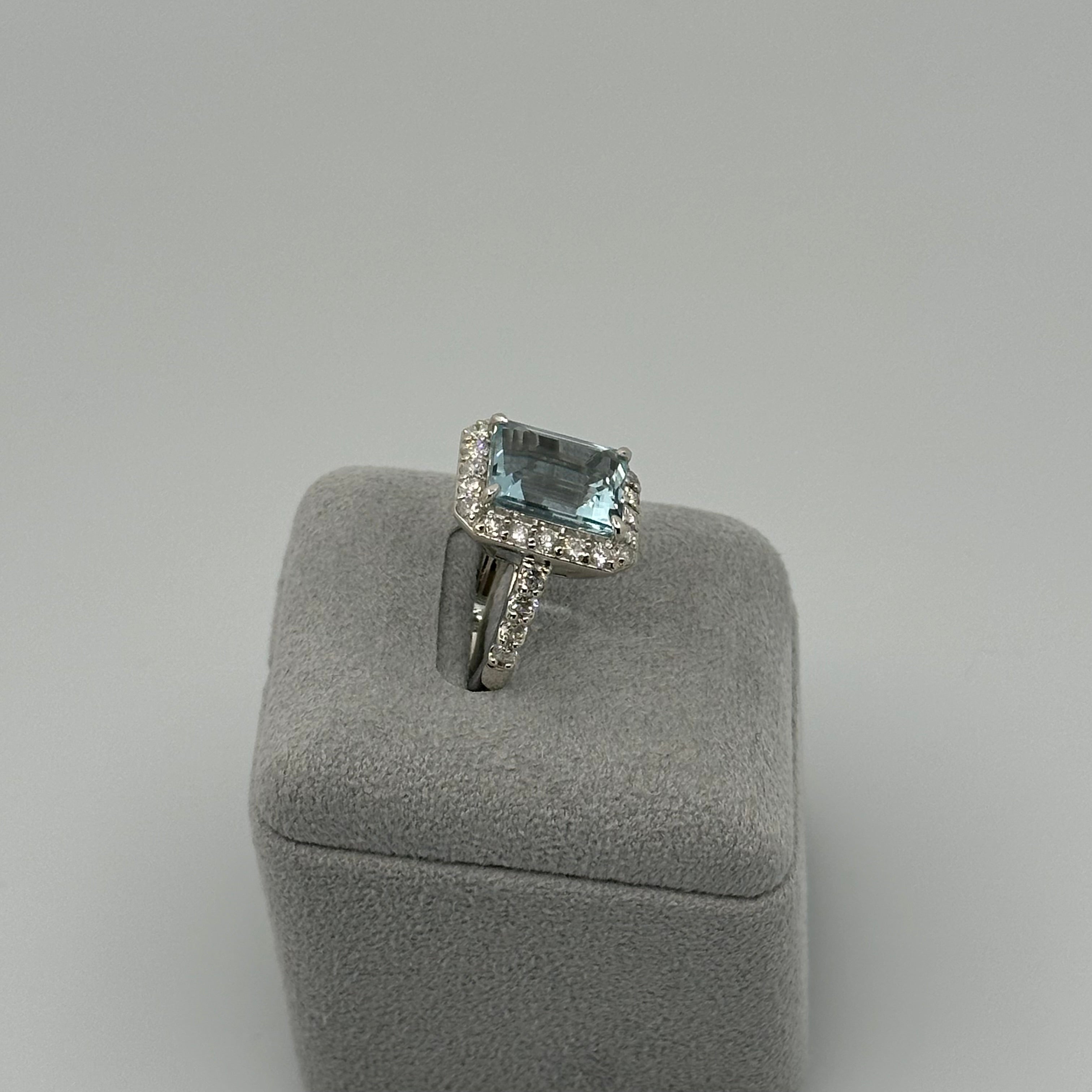 178［一点物］リング アクアマリン 6.6ct SQ PT
