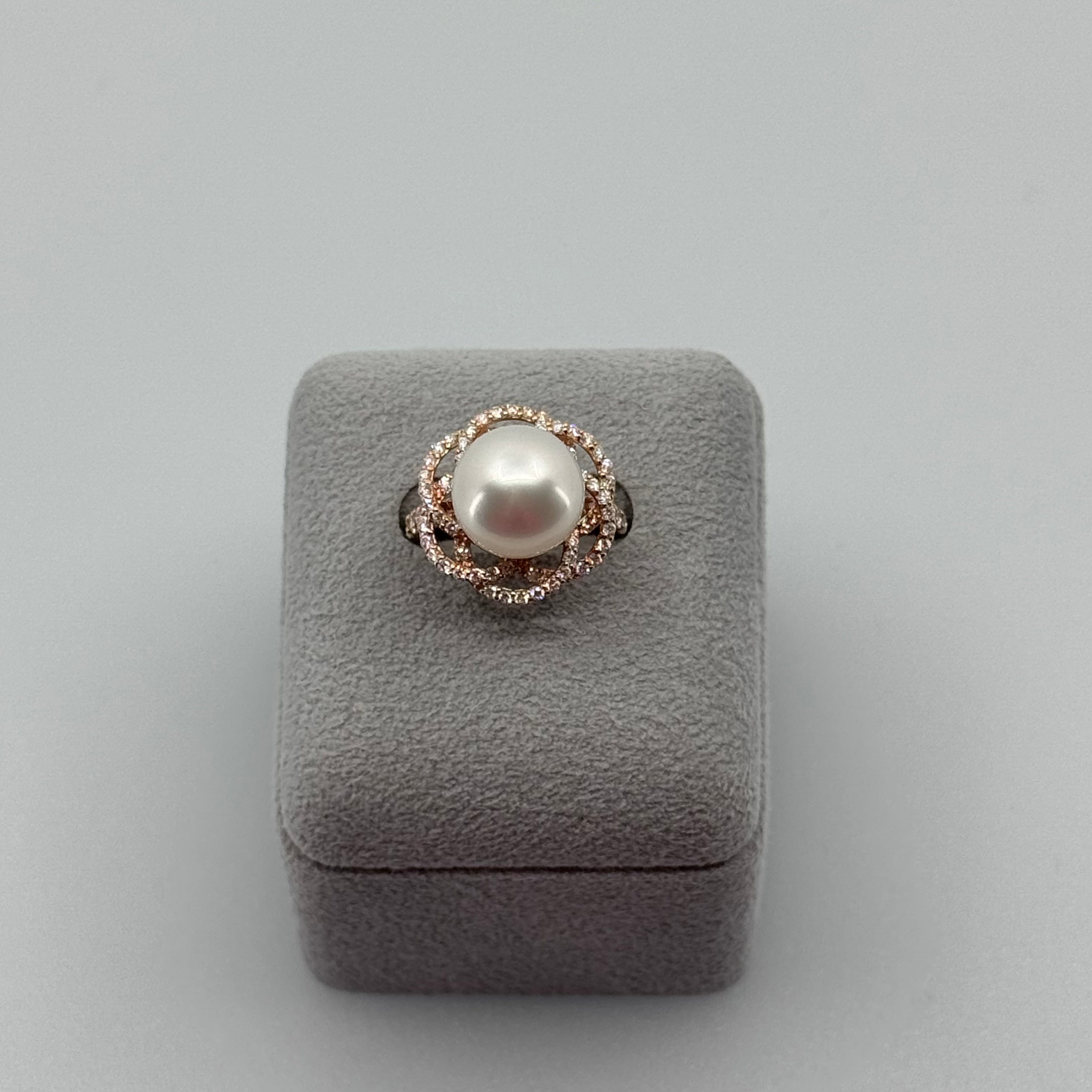 ［白椿］リング 南洋真珠11mm