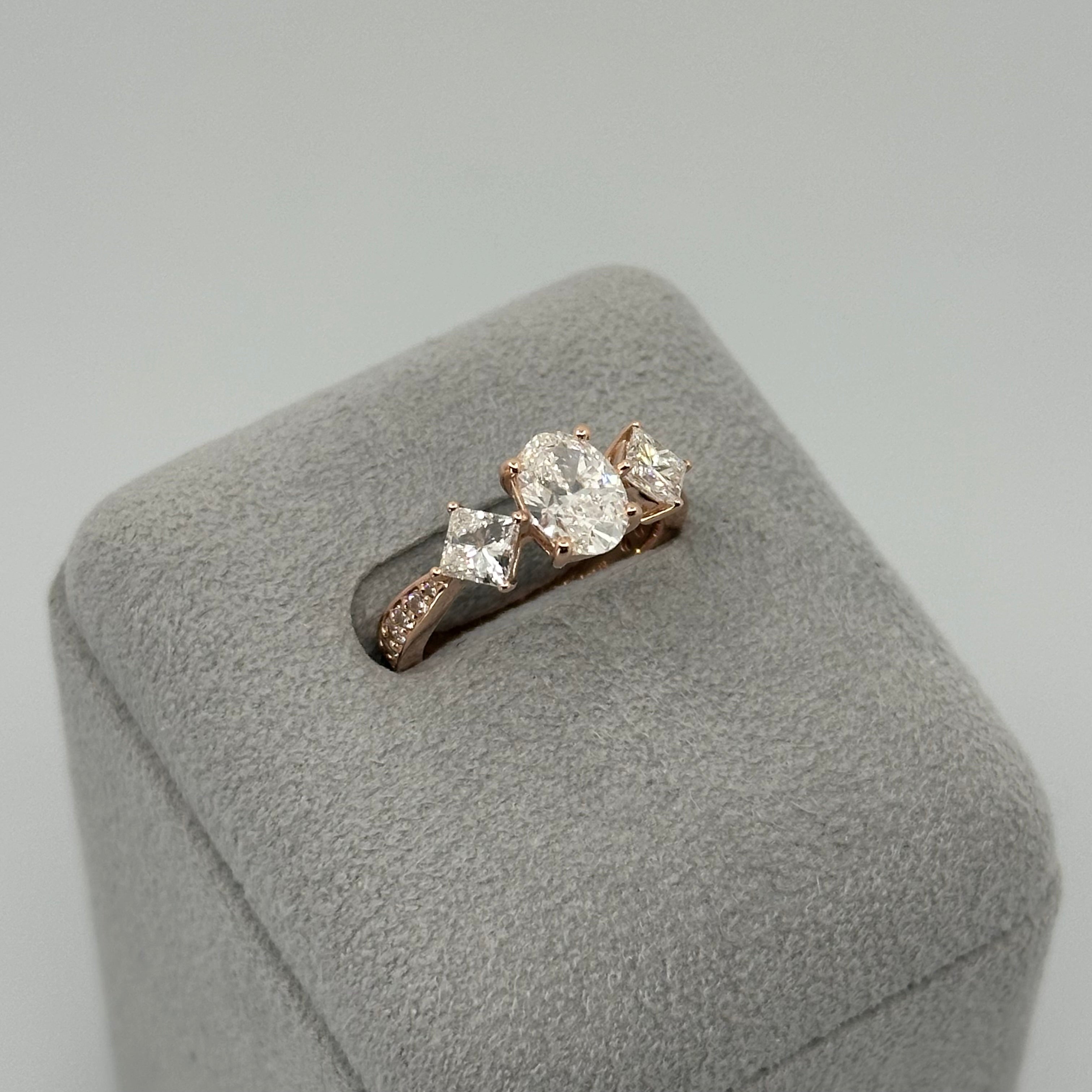 [フロレリゾン］リング ダイヤ/ミントガーネット/タンザナイト