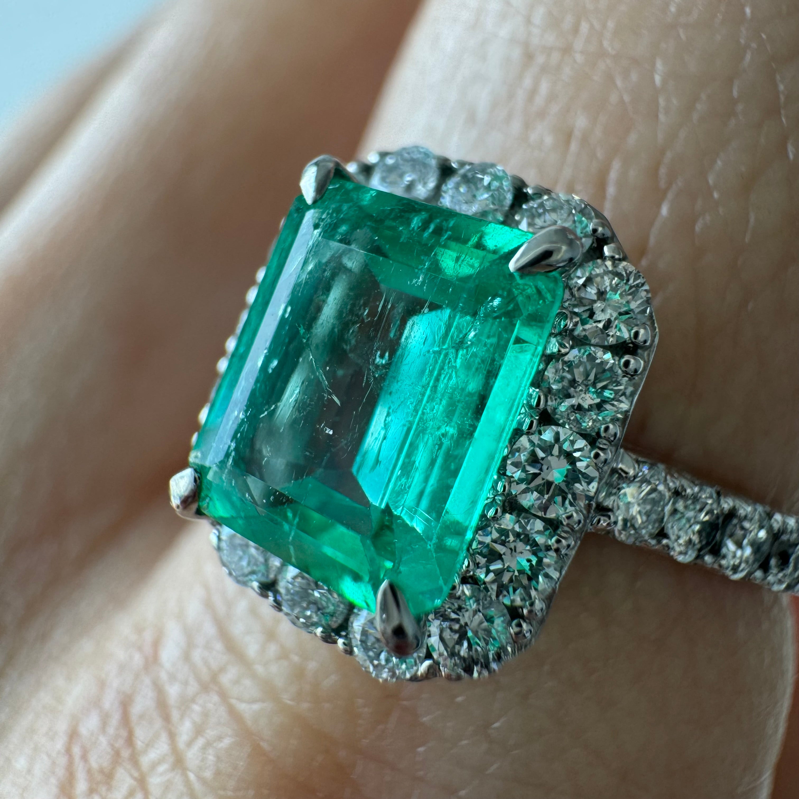 25［一点物］リング エメラルド 1.2ct SQ PT