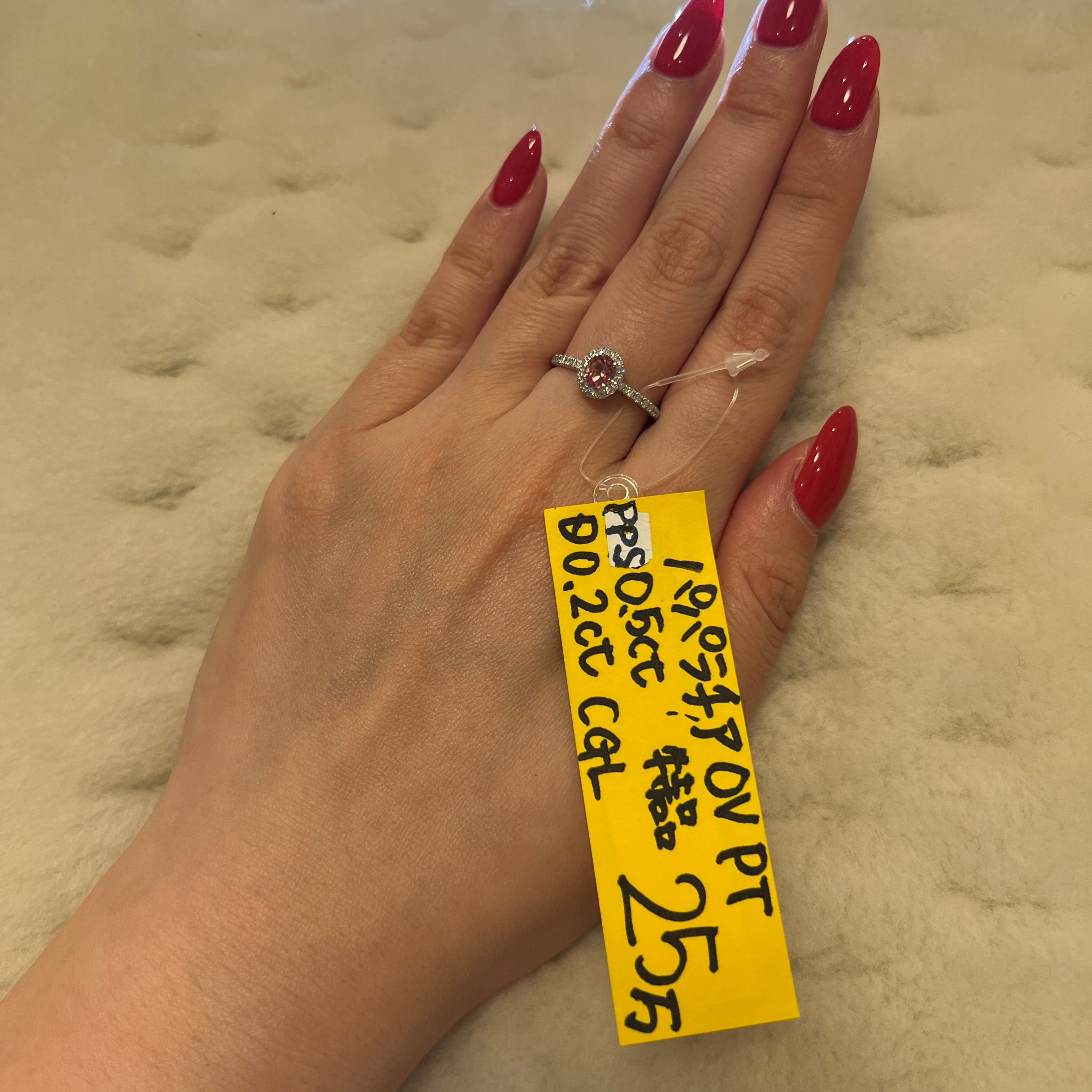 48-パパラチア(0.5ct)OV PTリング〜特品｜AYAKO SAKURAI（櫻井 彩子（サクライ アヤコ））公式通販サイト