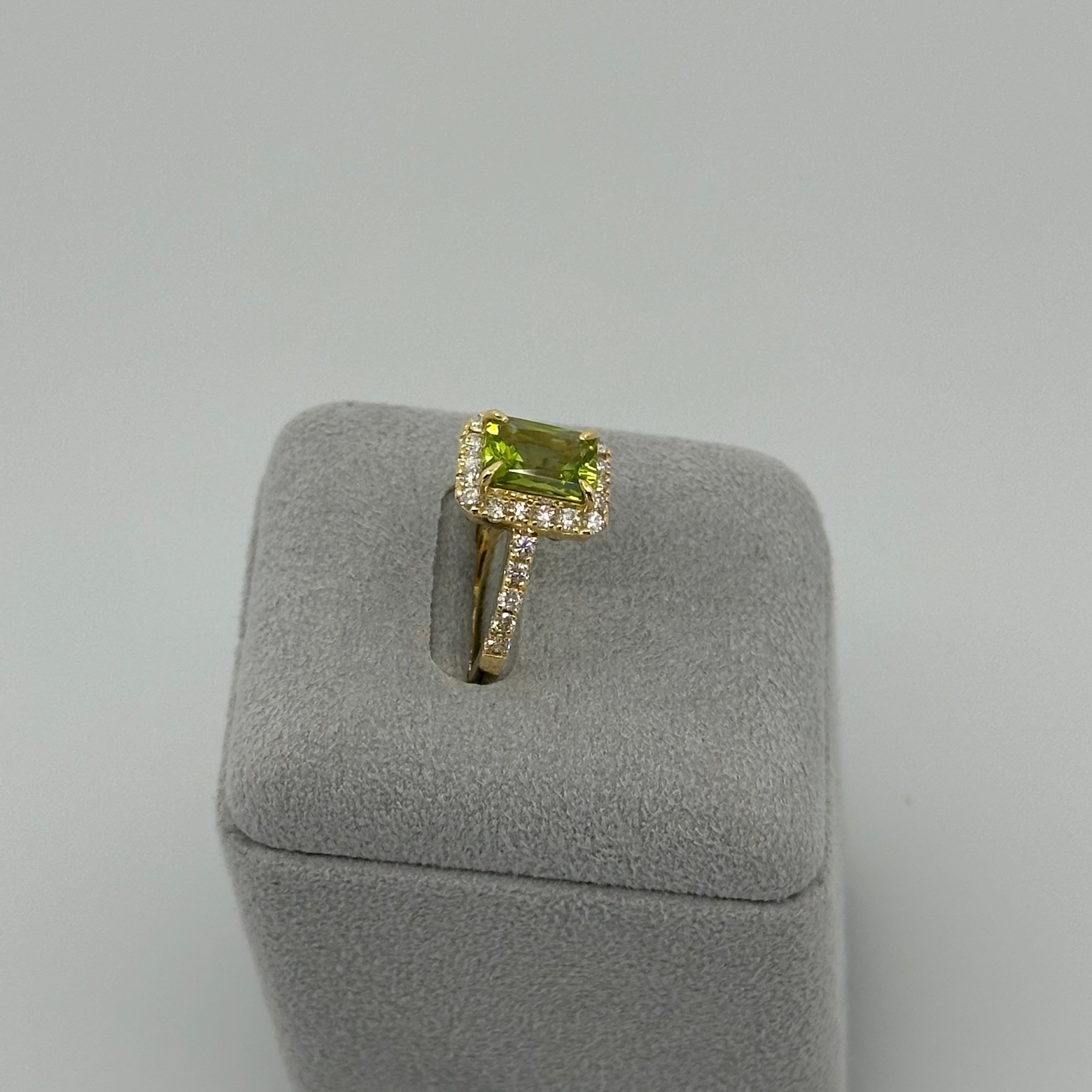 ［一点物］リング ペリドット 2ct SQ K18YG
