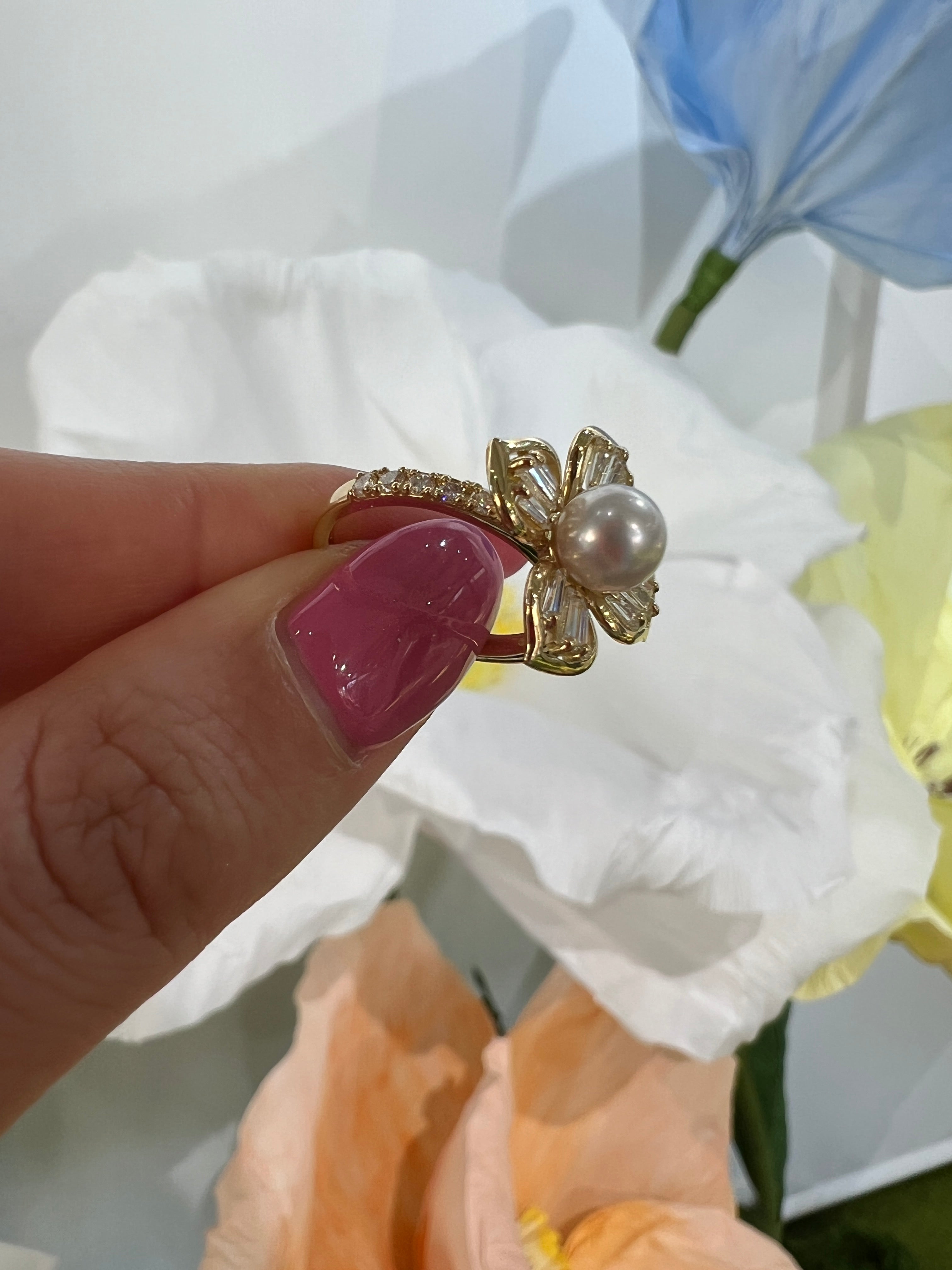 ［ポプリン］リング あこや6ミリ