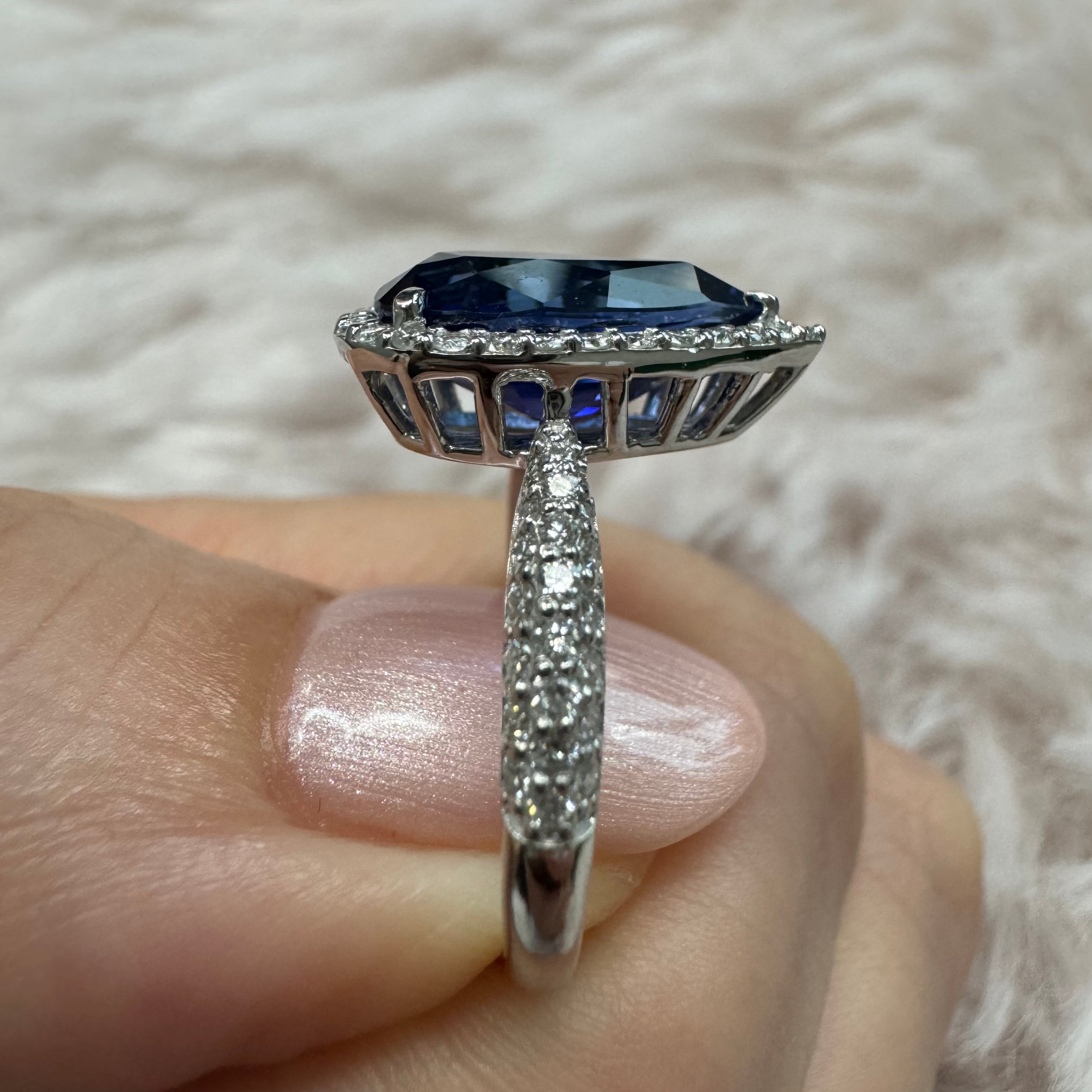 19_綺麗 ブルーサファイア 中石3.4ct　PT PS リング〜GRS スリランカ産｜AYAKO SAKURAI（櫻井 彩子（サクライ アヤコ））公式通販サイト