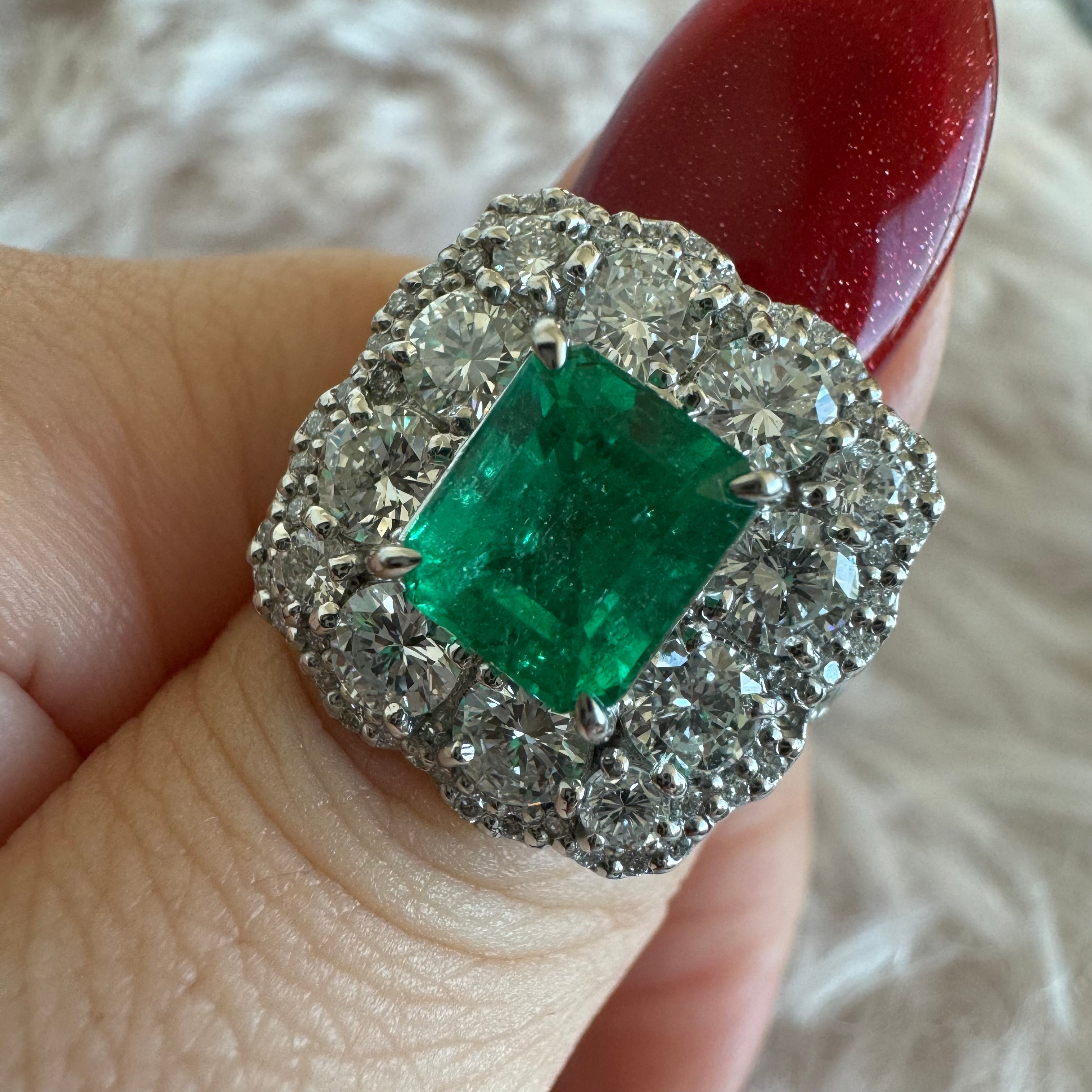 12_エメラルド 中石2ct up SQ PT リング｜AYAKO SAKURAI（櫻井 彩子（サクライ アヤコ））公式通販サイト