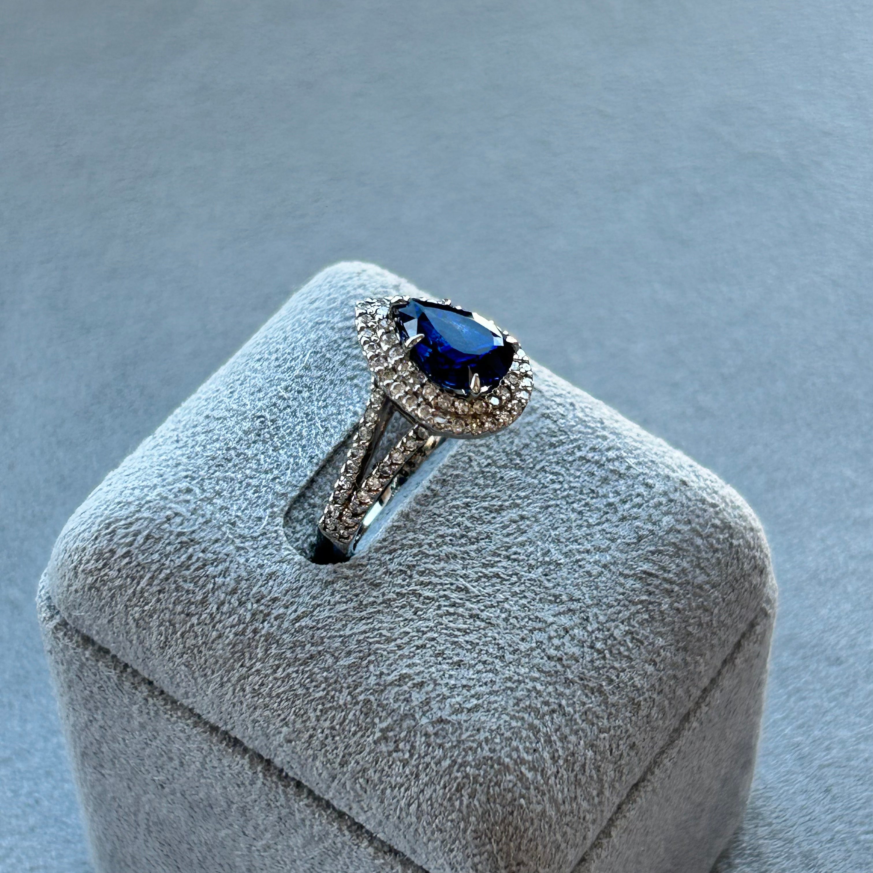 21_綺麗 ブルーサファイア 中石2.9ct　PT PS リング〜GRS スリランカ産｜AYAKO SAKURAI（櫻井 彩子（サクライ アヤコ））公式通販サイト