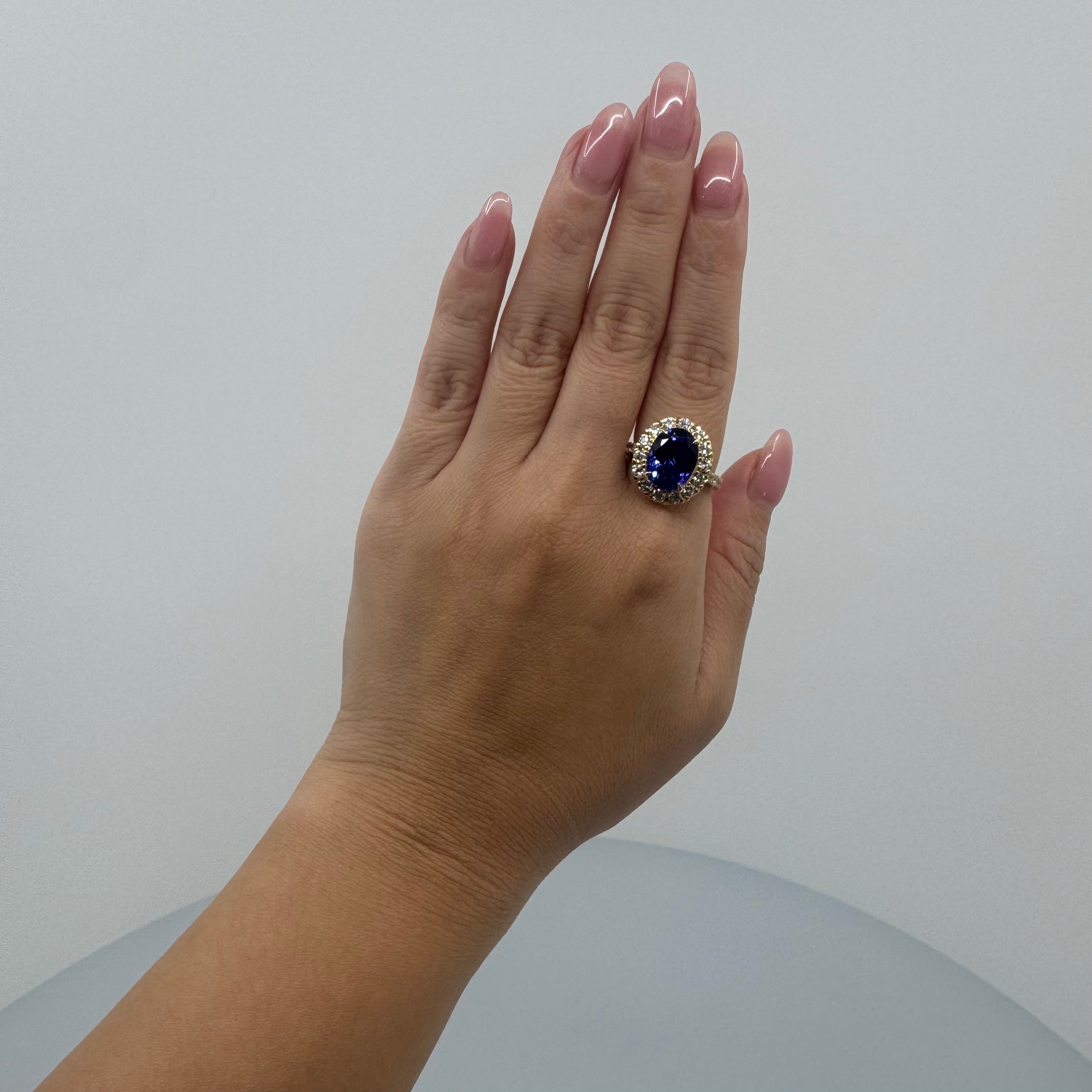 ［一点物］リング  タンザナイト  5ct   YG/PG