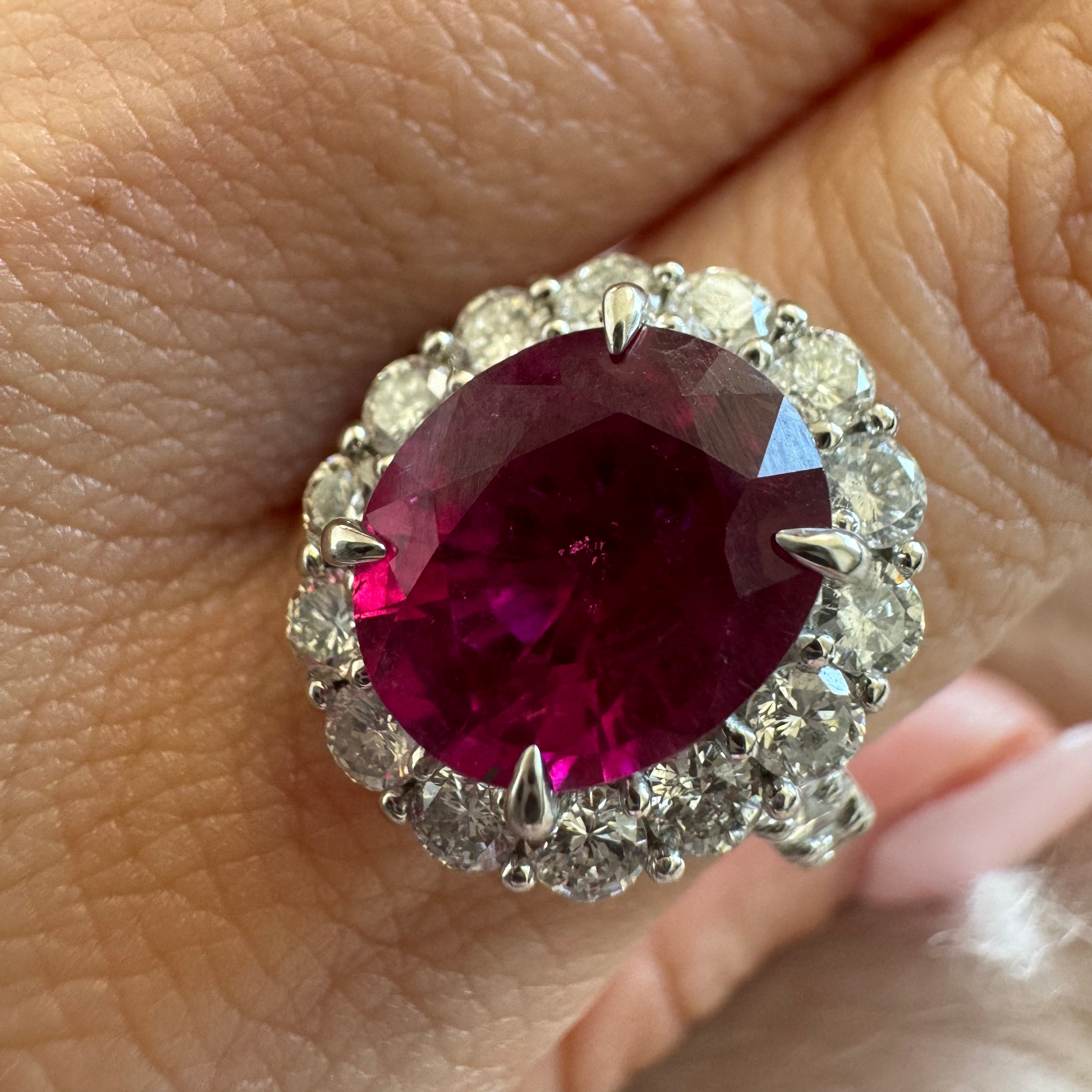 161-ルベライトリング 中石3.4ct前後 OV PT〜ピンク強め｜AYAKO SAKURAI（櫻井 彩子（サクライ アヤコ））公式通販サイト