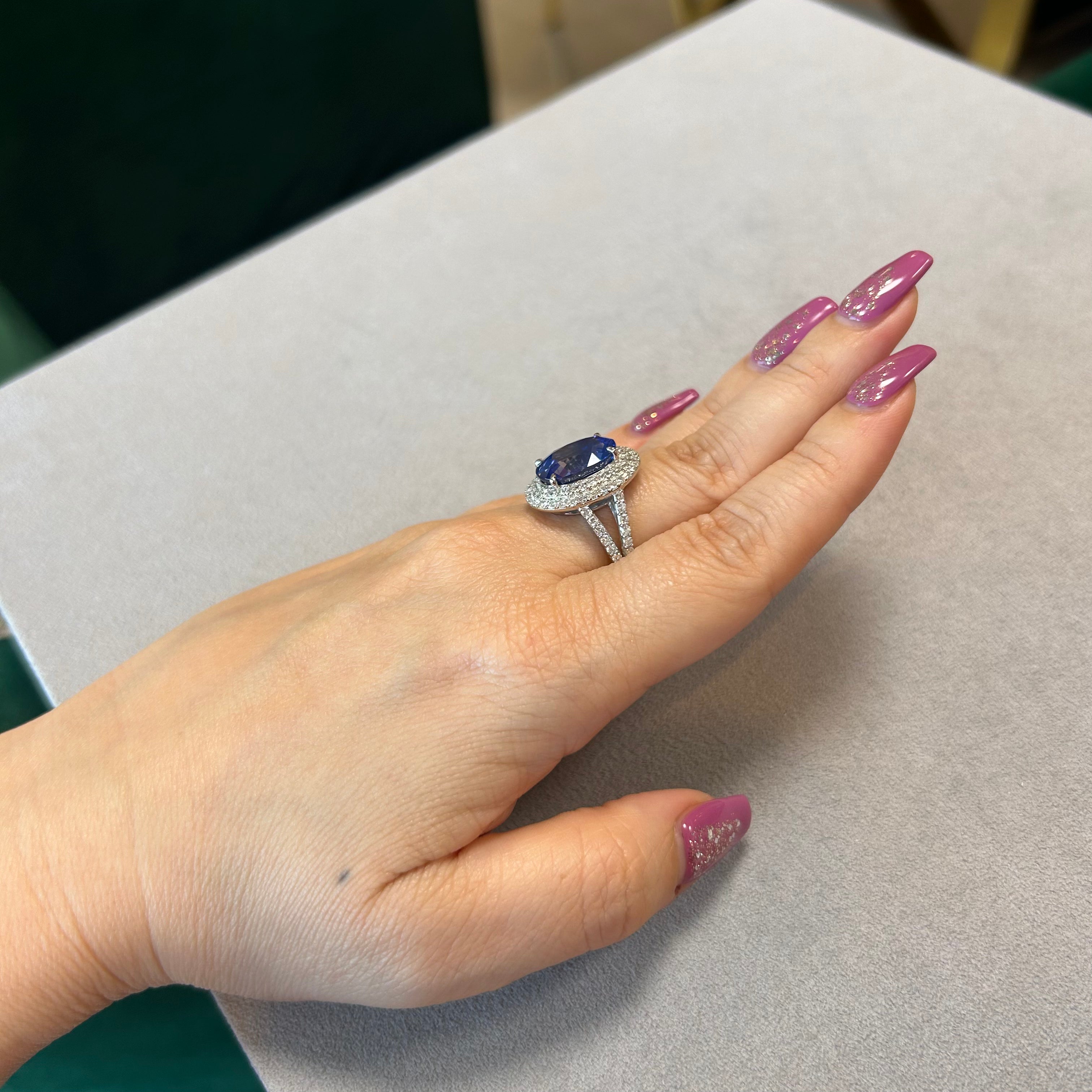 122-特品 ブルーサファイアリング中石9.6ct前後 OV PT〜綺麗鮮やか スリランカ産｜AYAKO SAKURAI（櫻井 彩子（サクライ アヤコ））公式通販サイト