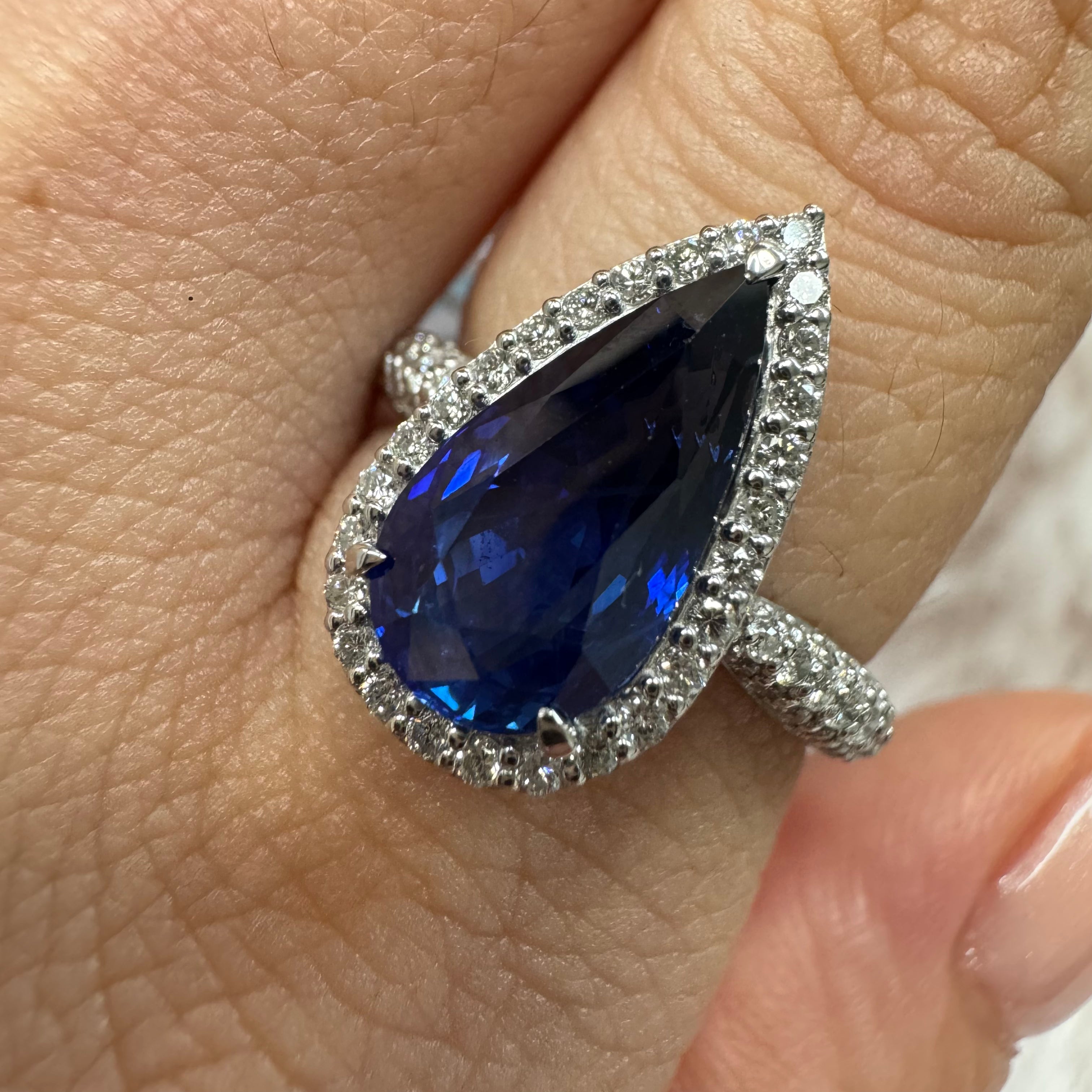 19_綺麗 ブルーサファイア 中石3.4ct　PT PS リング〜GRS スリランカ産｜AYAKO SAKURAI（櫻井 彩子（サクライ アヤコ））公式通販サイト