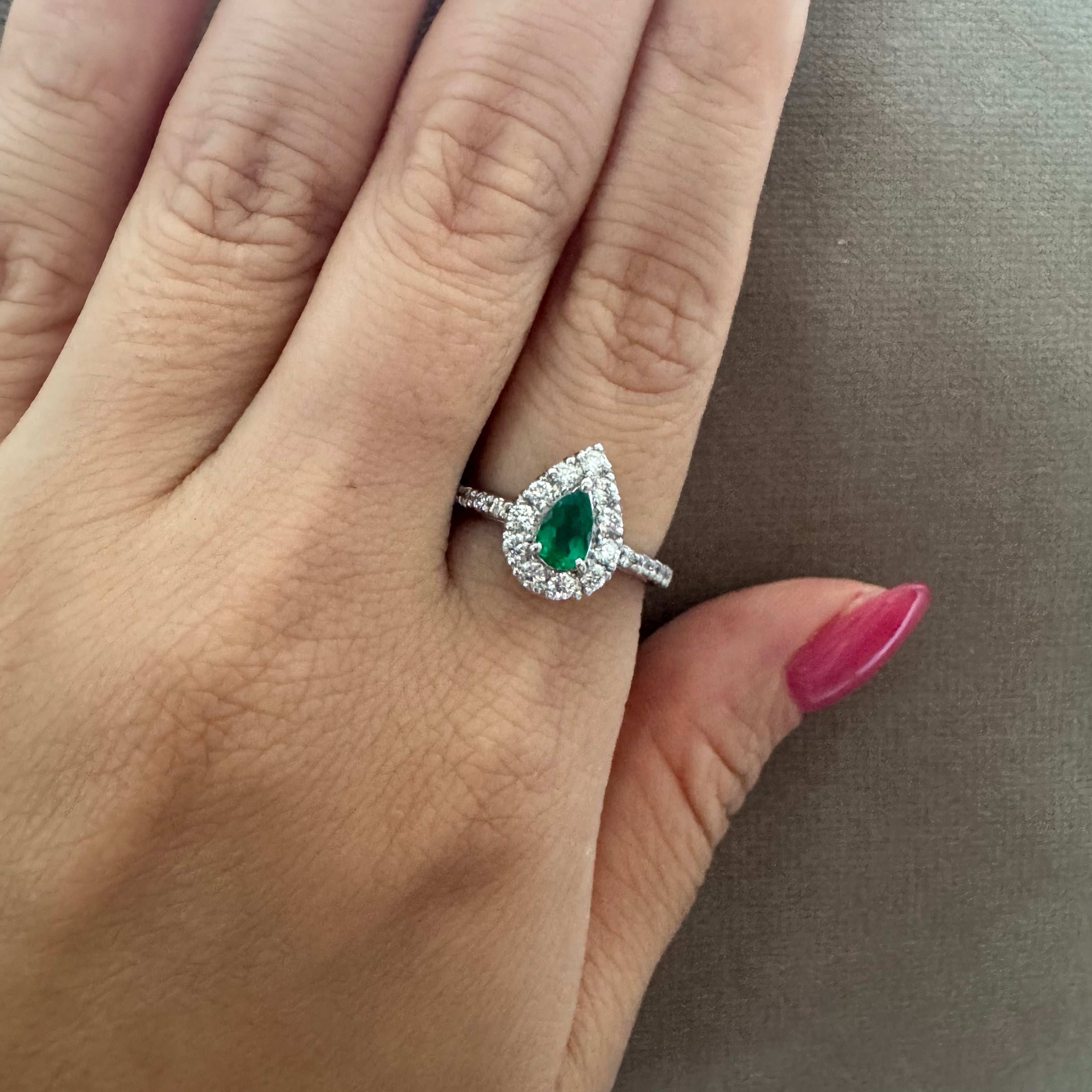 ［一点物］リング エメラルド 0.3ct PS PT