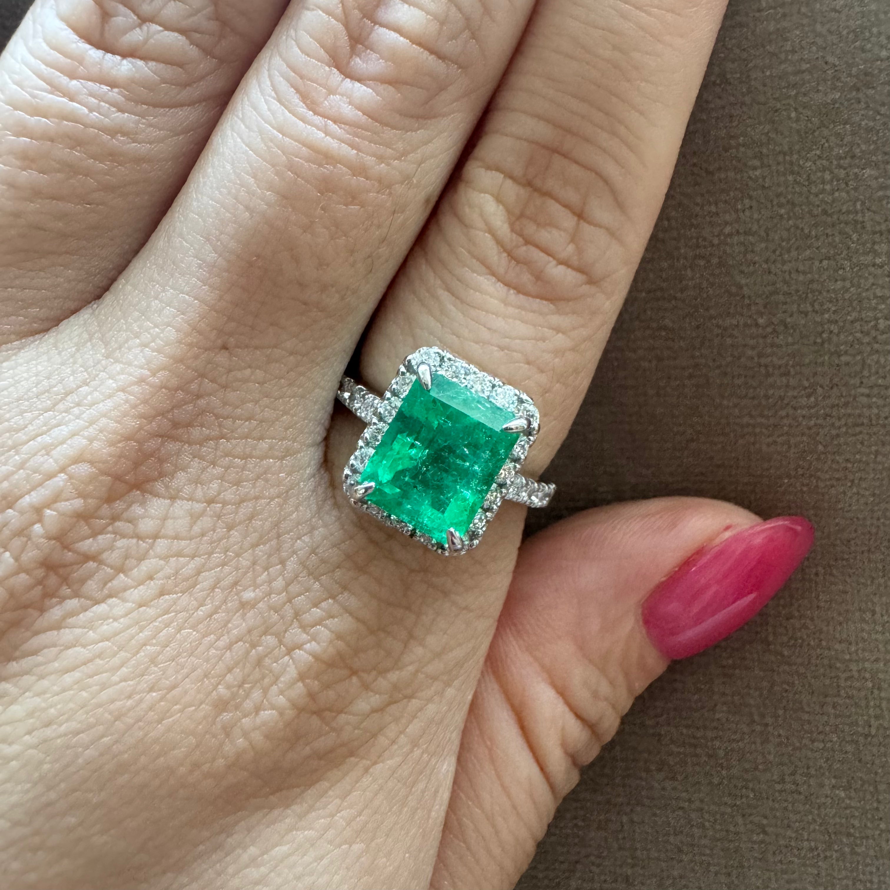 ［一点物］リング  エメラルド  3.1ct EM PT