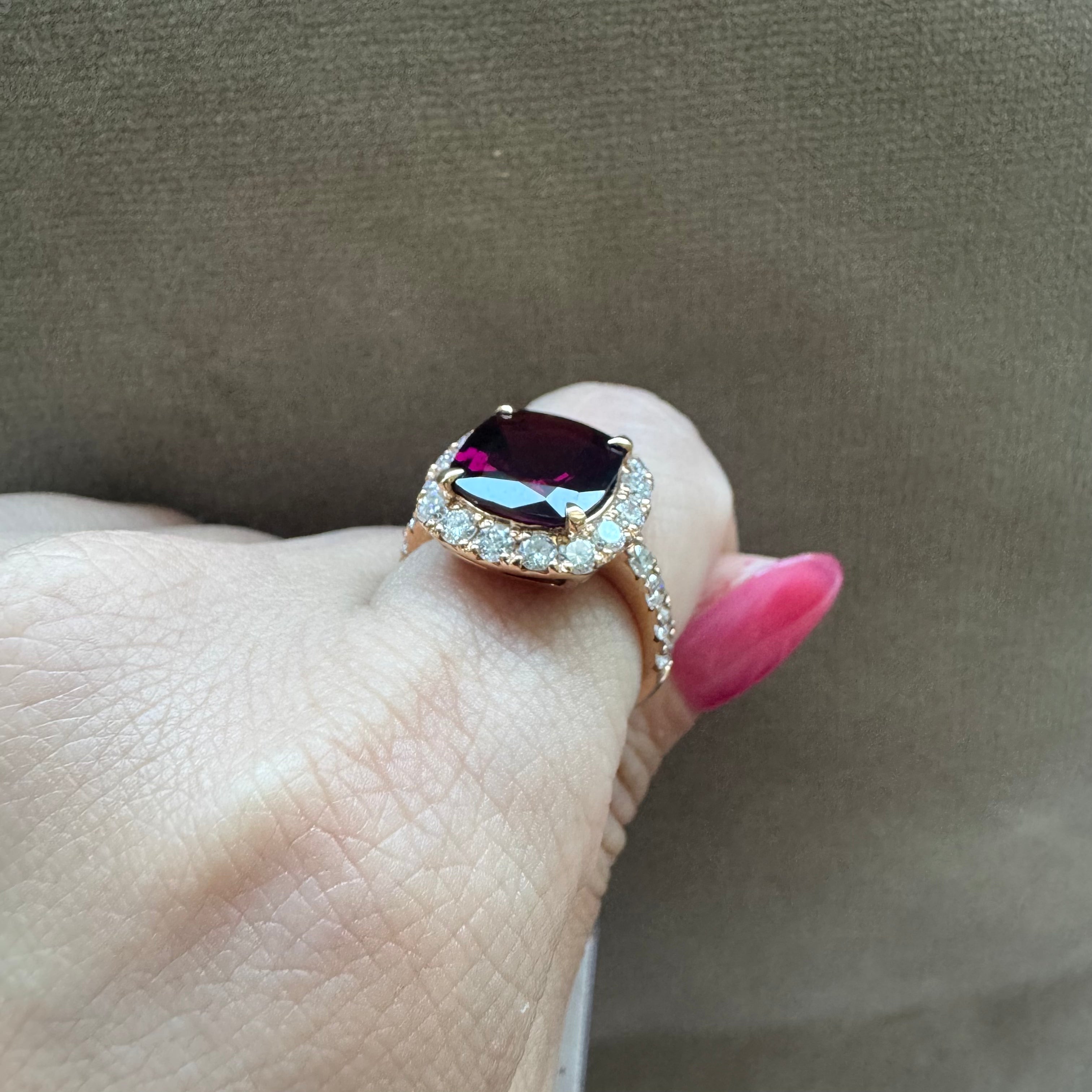 ［一点物］リング  ガーネット  4.2ct   PG