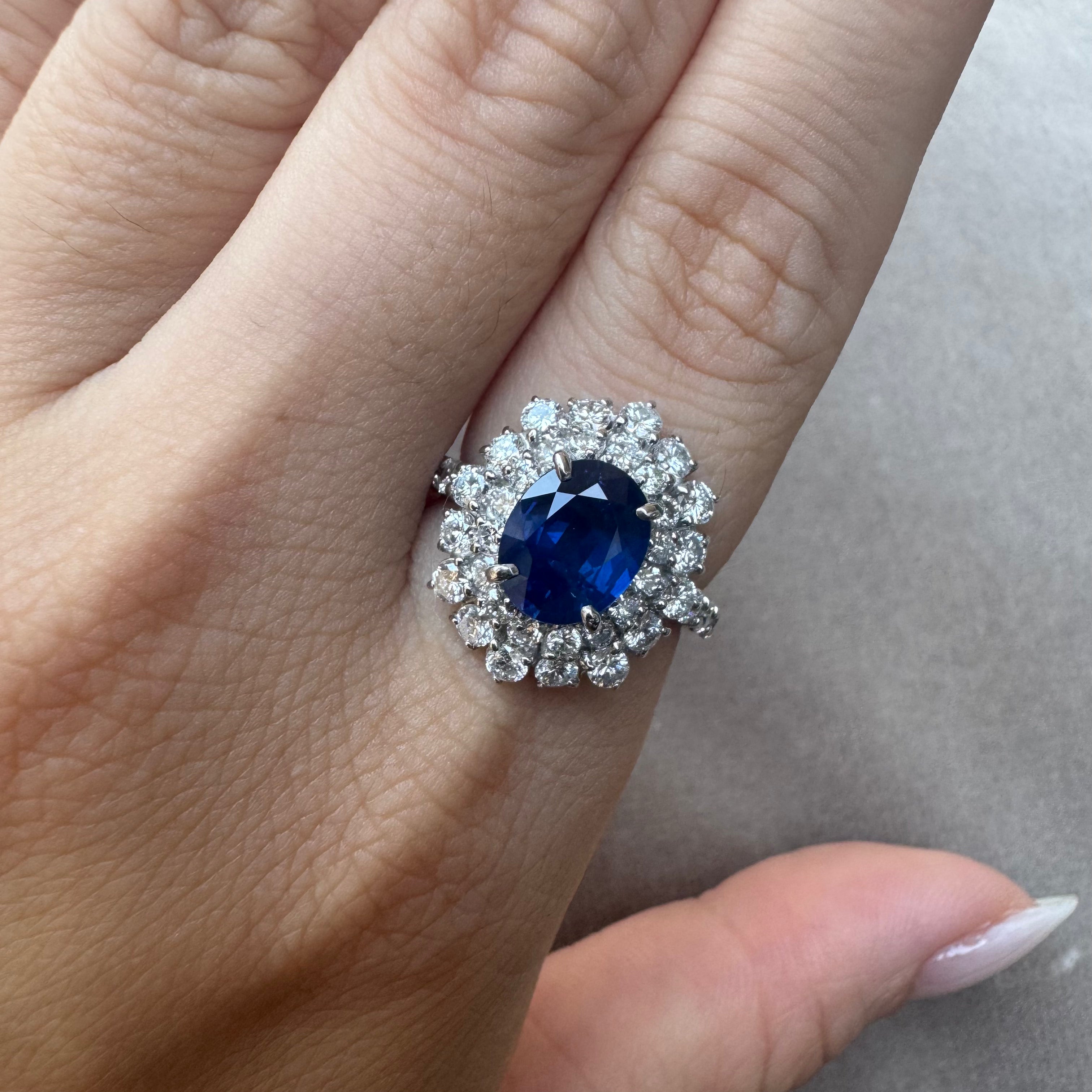 ［一点物］リング サファイア 2.3ct OV PT