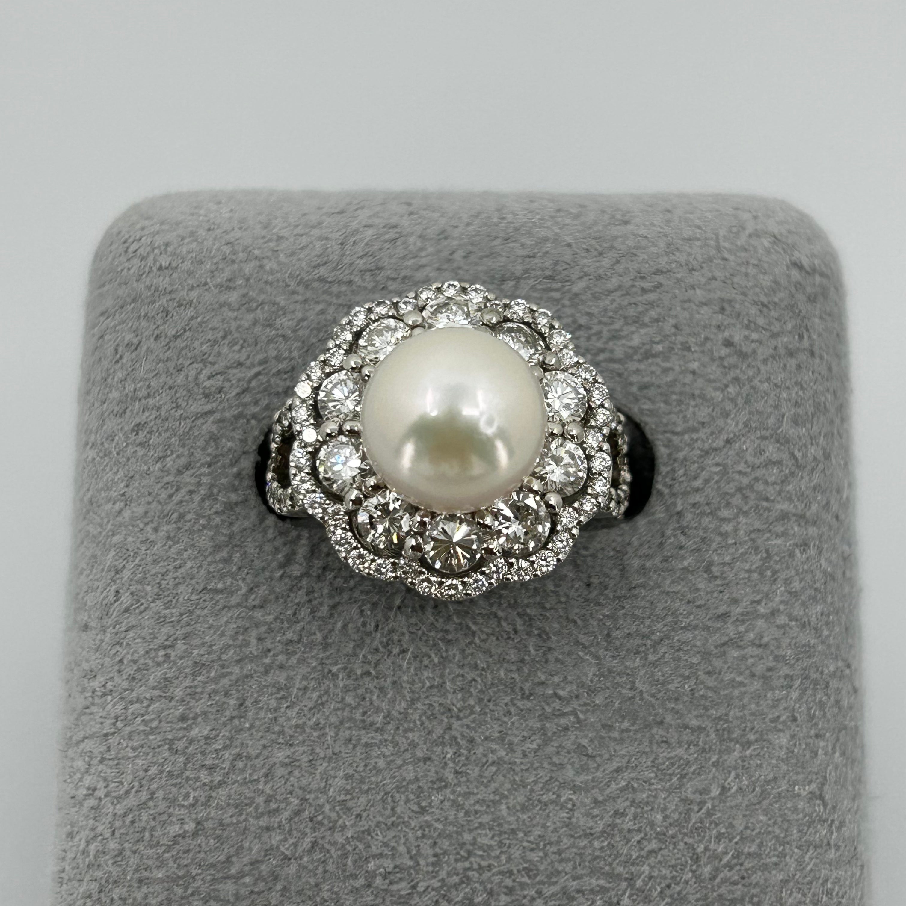 ［ダリア］リング あこや真珠9mm