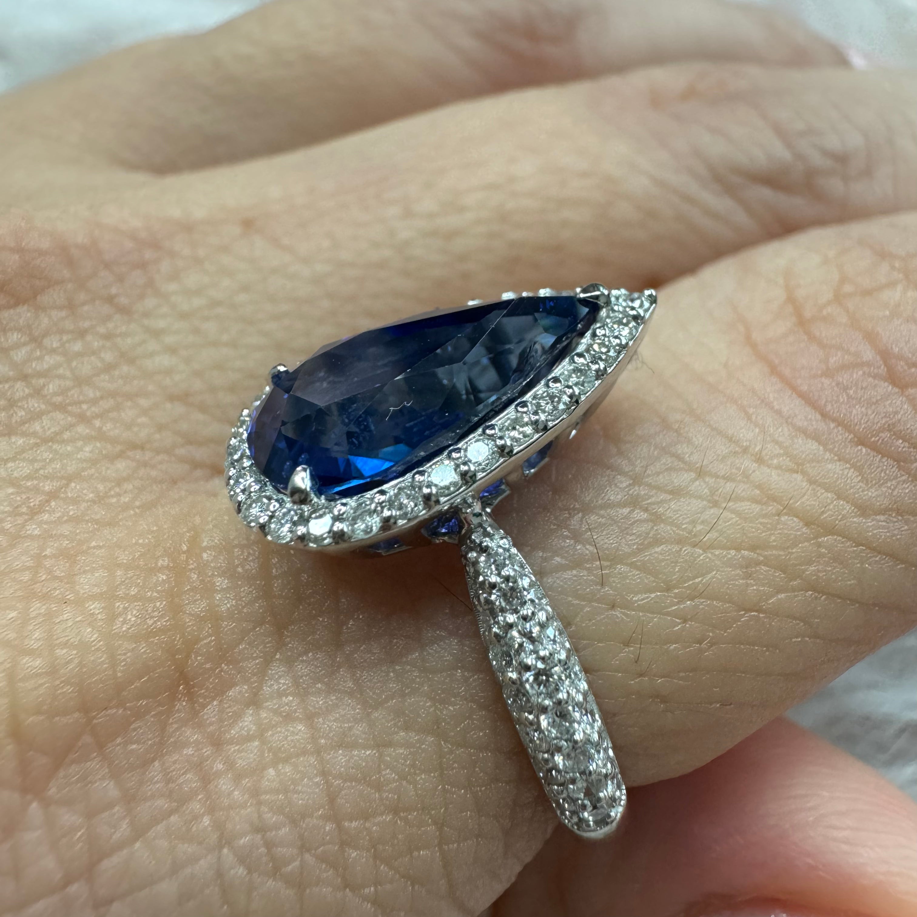 19_綺麗 ブルーサファイア 中石3.4ct　PT PS リング〜GRS スリランカ産｜AYAKO SAKURAI（櫻井 彩子（サクライ アヤコ））公式通販サイト