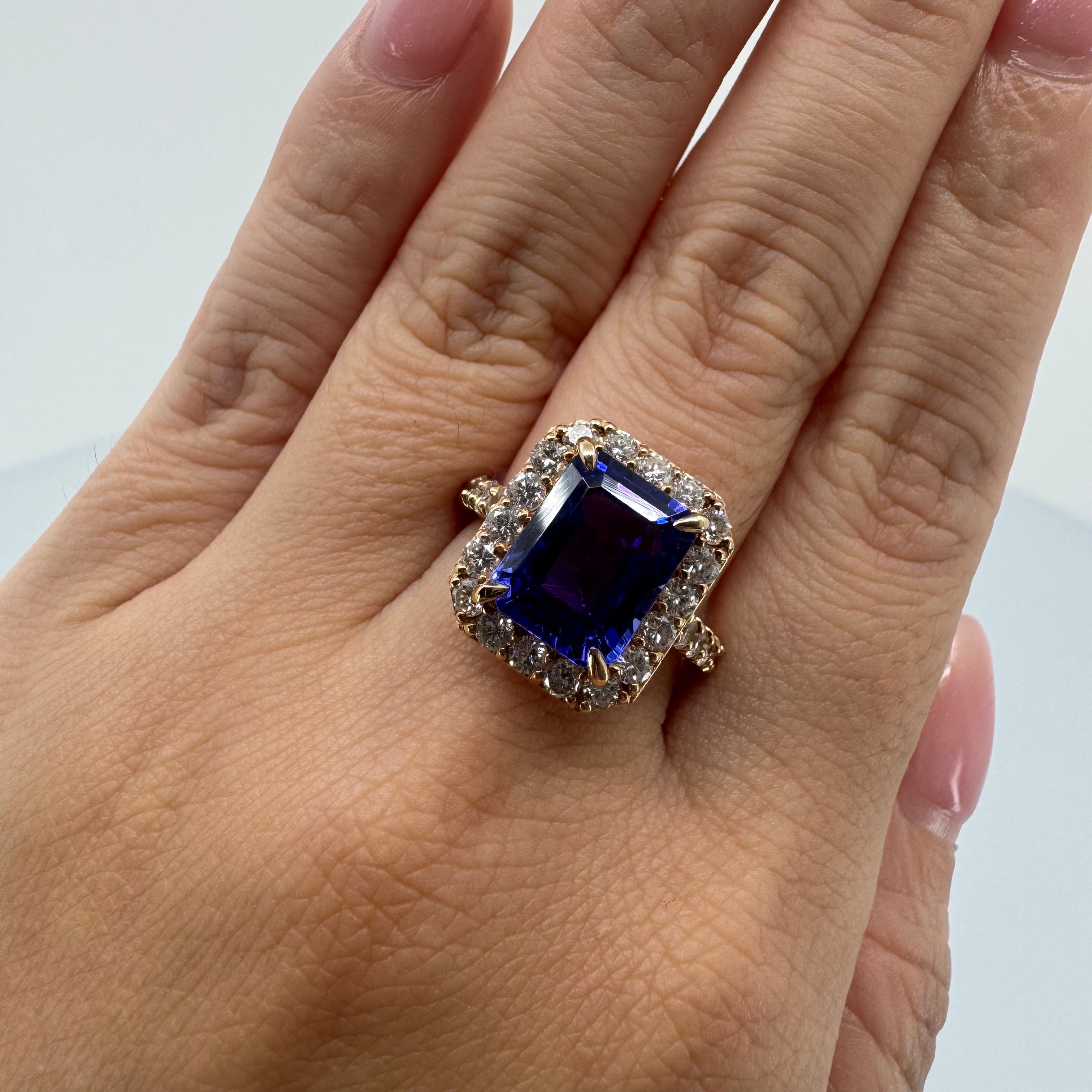 ［一点物］リング  タンザナイト  4.8ct  EM PG