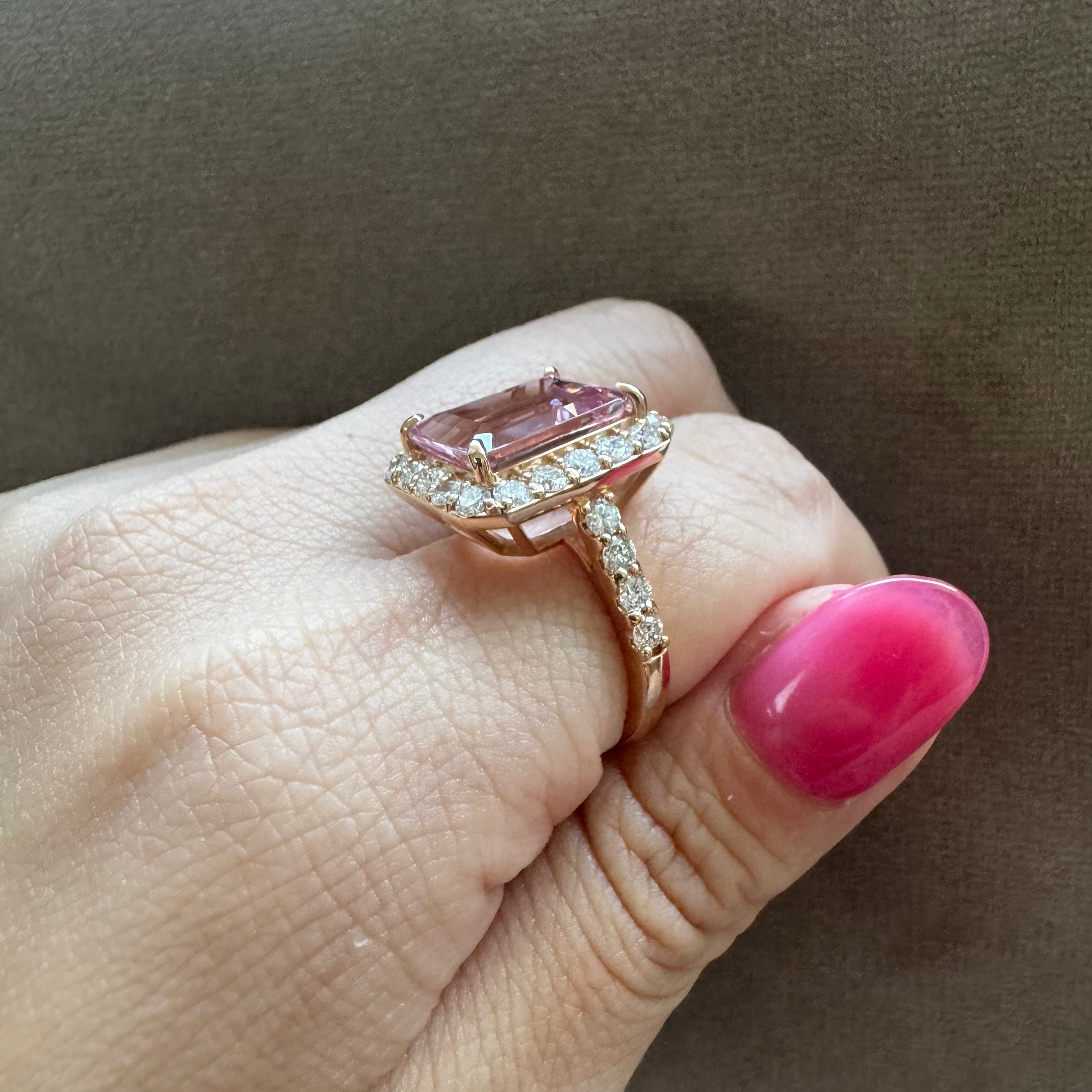 ［一点物］リング 　モルガナイト 6ct EM PG