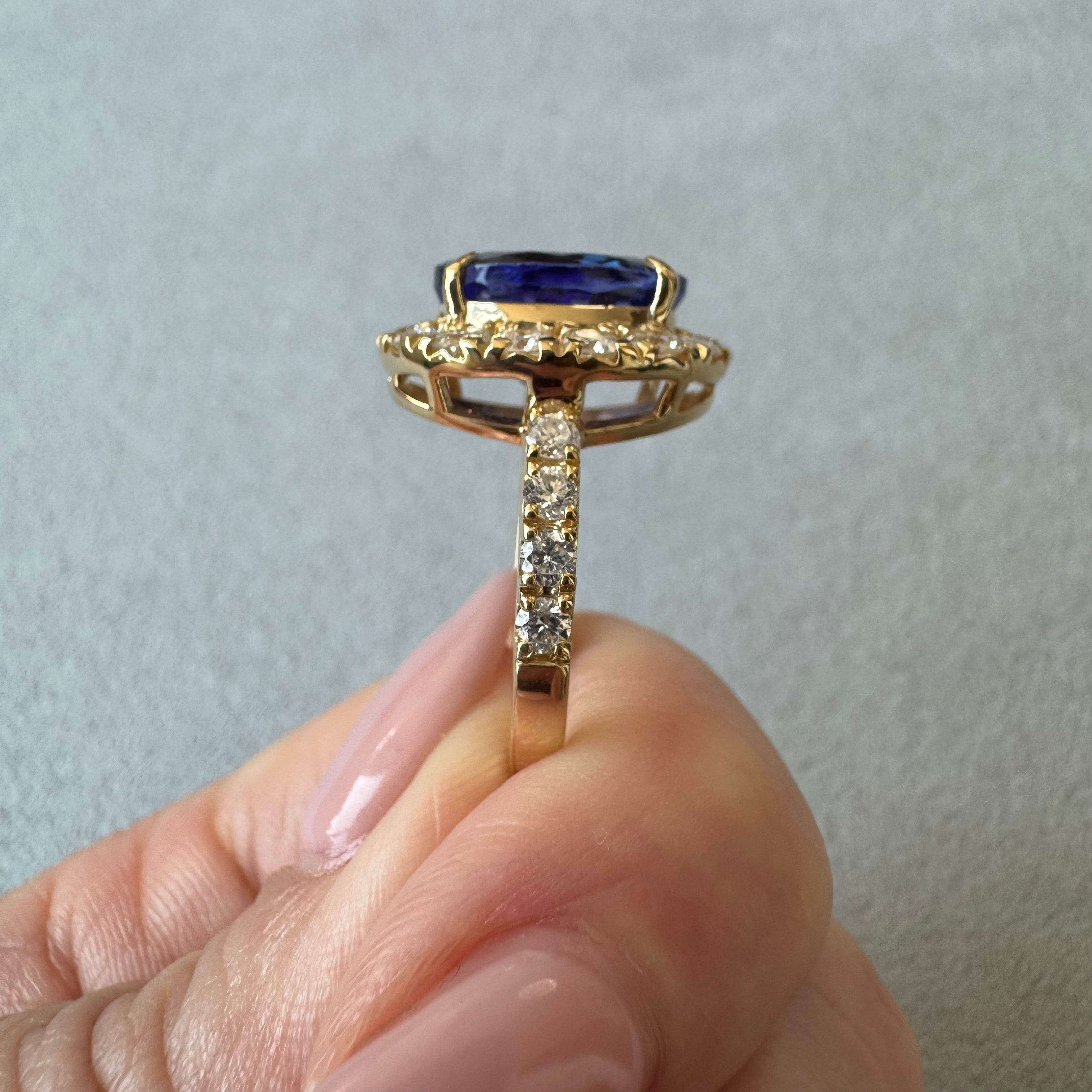 206［一点物］リング タンザナイト 5.5ct OV YG