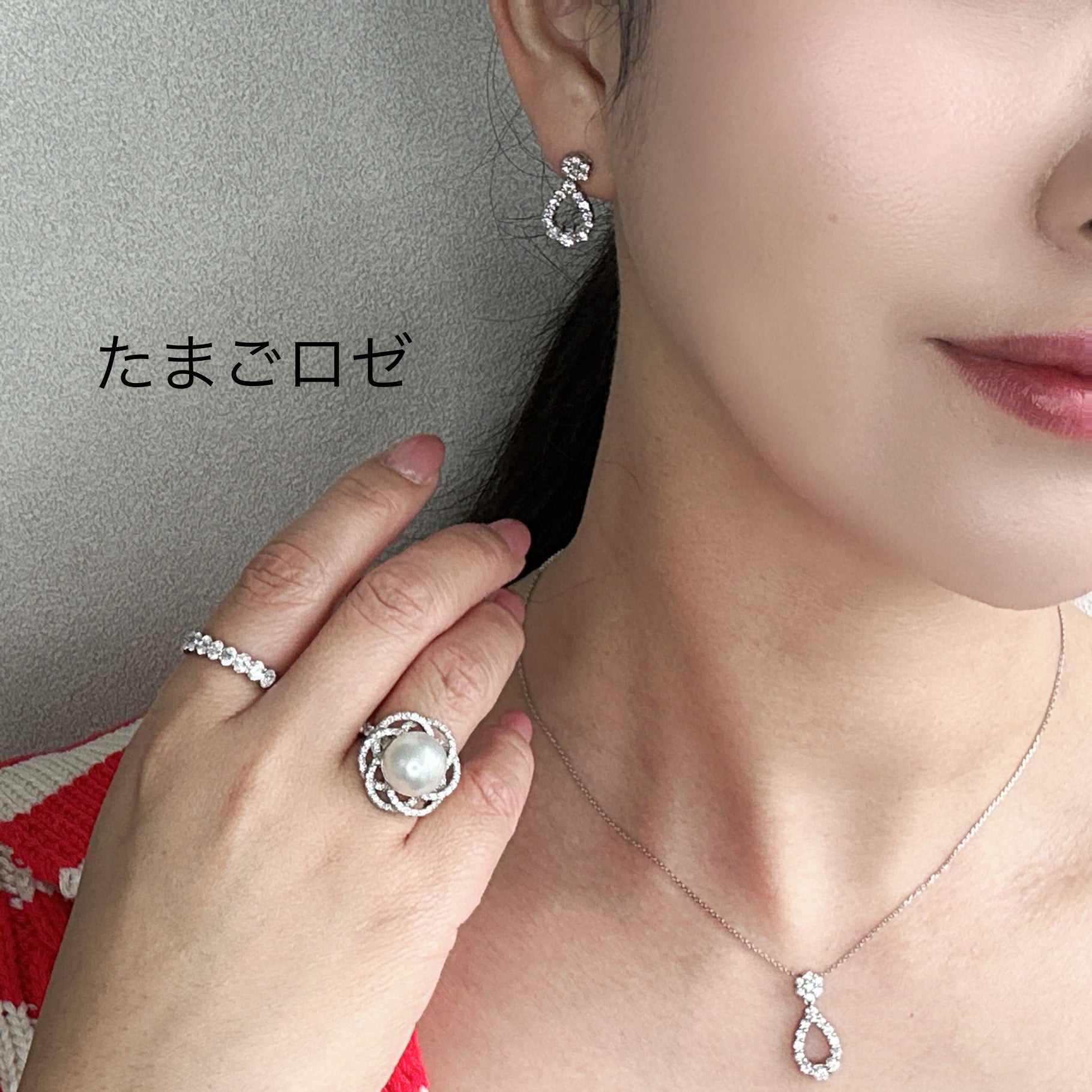 ［ロゼ］ピアス ダイヤ